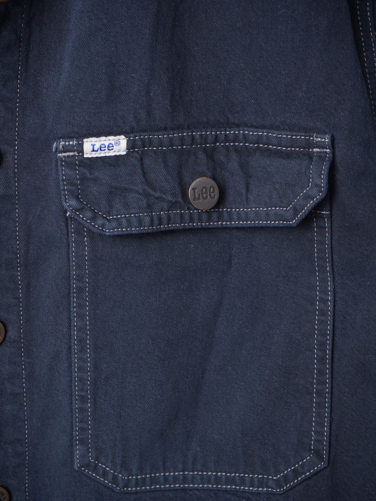 Lee Lee Faded Navy Overshirt Jacket Workwear Size US M / EU 48-50 / 2 - 2 Thumbnail