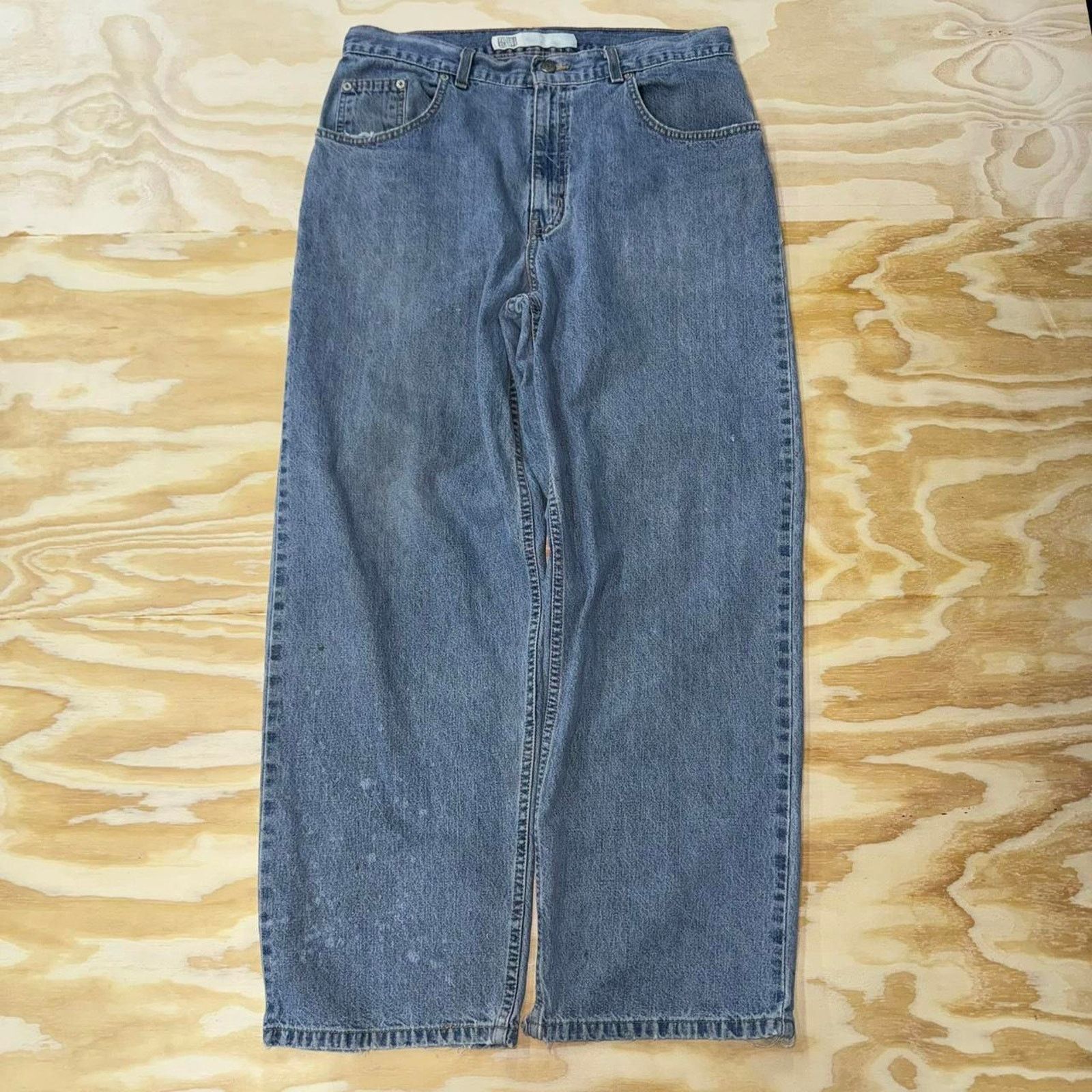 Faded Glory Vintage y2k faded glory light wash 00s wide leg baggy pants Size US 33 - 1 Thumbnail