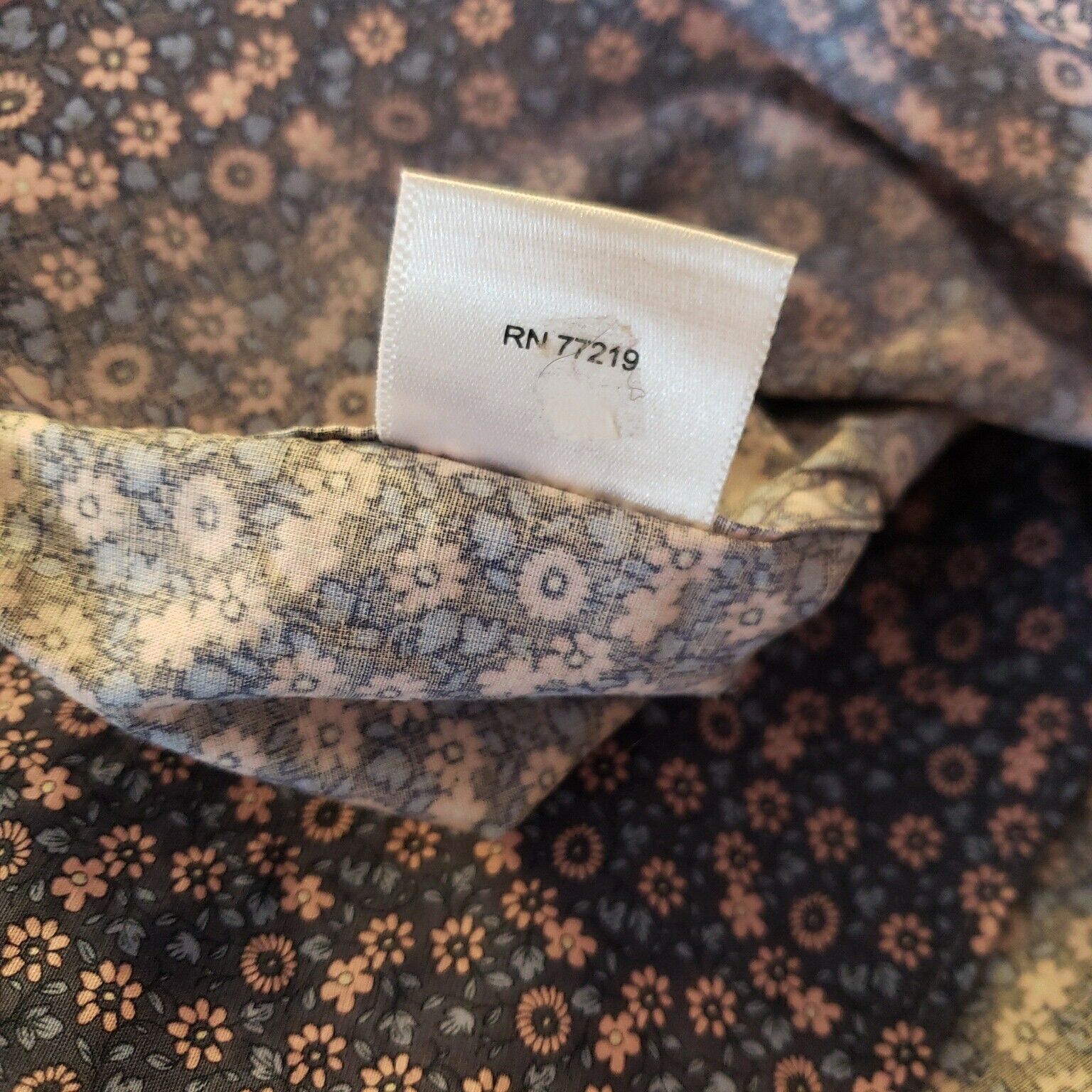 Egara Egara Slim Fit Dress Shirt Mens 17 34/35 Pink Indigo Floral Size US L / EU 52-54 / 3 - 12 Thumbnail