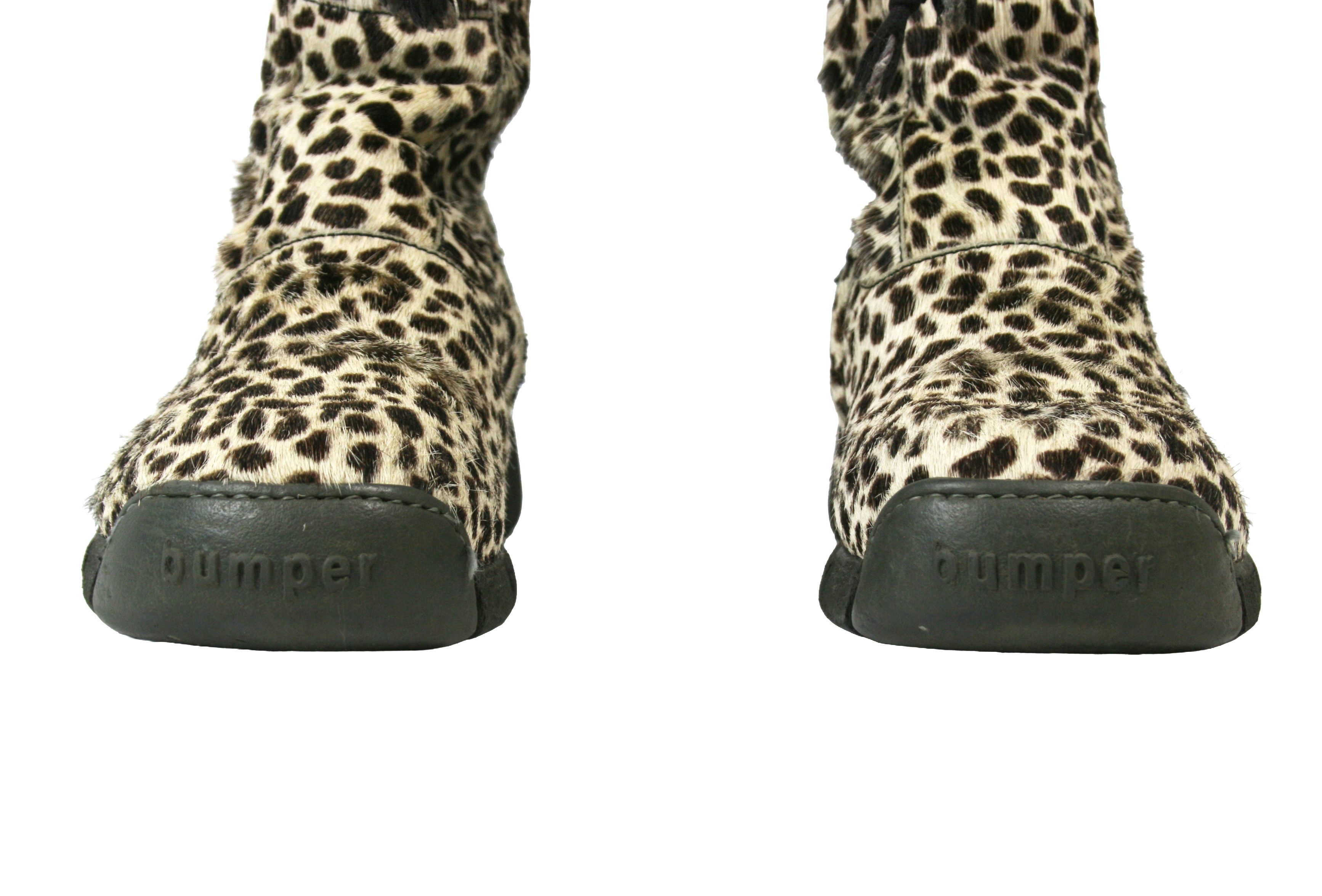 Japanese Brand Bumper Leopard Y2K Knee High Fur Hair Boots Size US 5 / IT 35 - 4 Thumbnail
