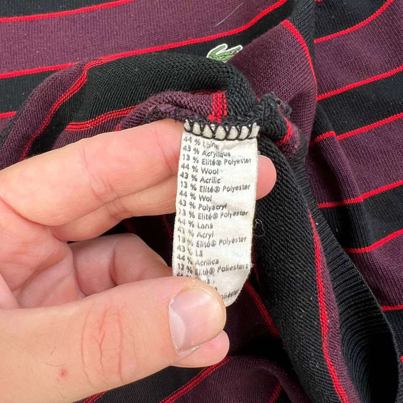 Lacoste Lacoste Mini Logo Luxury Striped Sweater Streetwear Style Size US XL / EU 56 / 4 - 6 Thumbnail