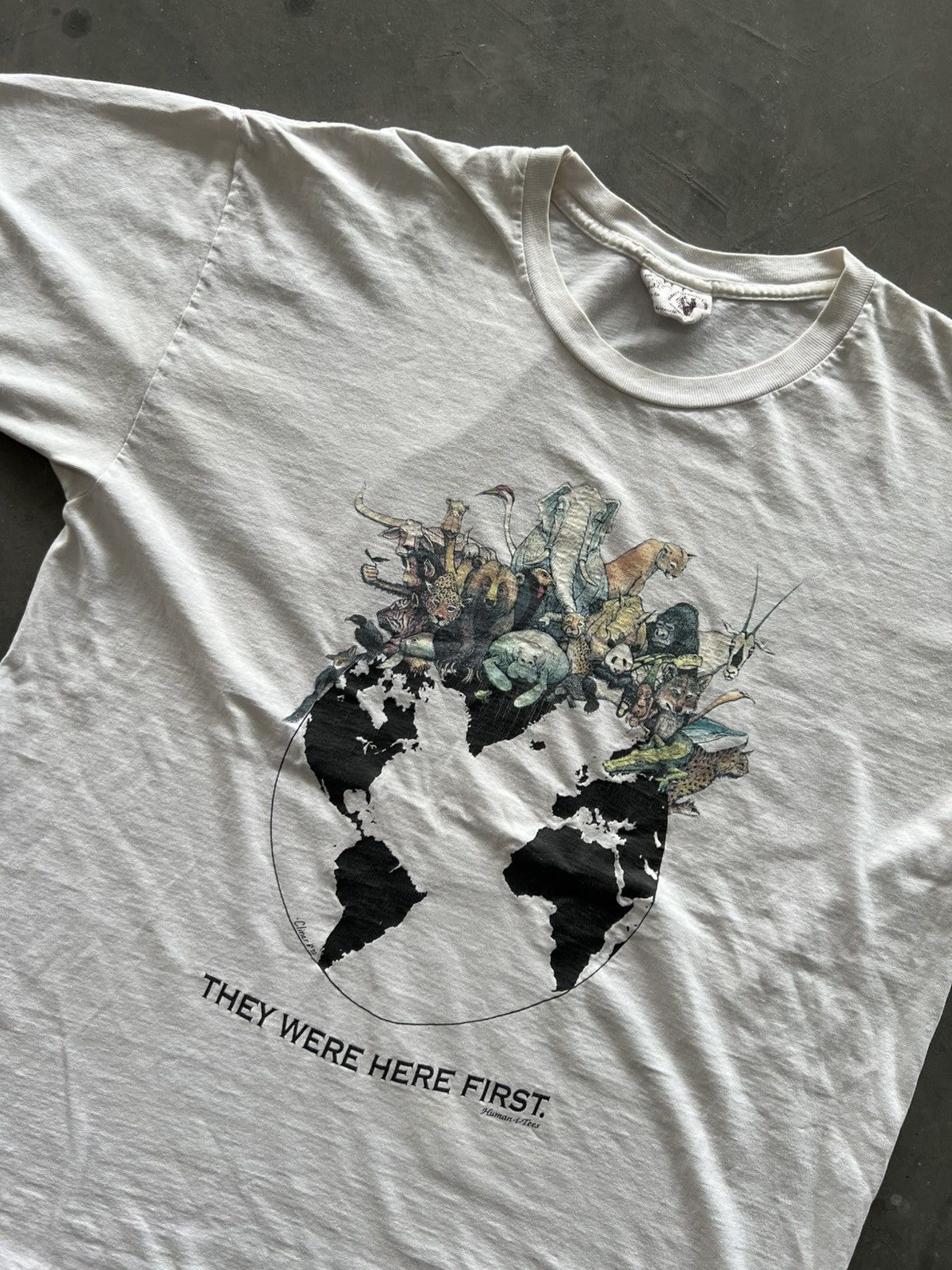 Earth\Studies × Vintage VINTAGE 1990s EARTH ART HUMAN I TEES Size US XL / EU 56 / 4 - 2 Thumbnail