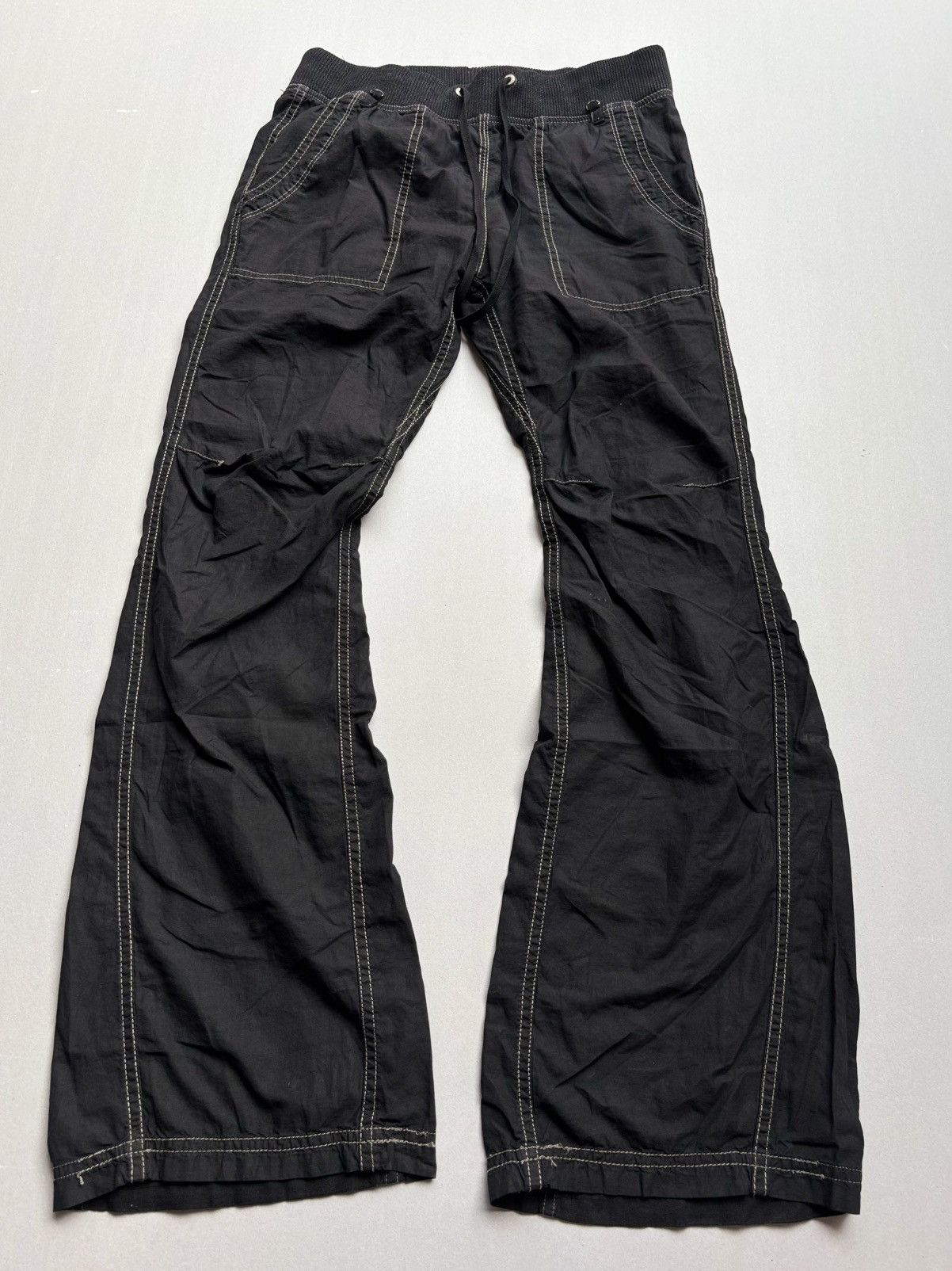 If Six Was Nine GOA drawstring flare pants - dyed black Size US 28 / EU 44 - 1 Thumbnail
