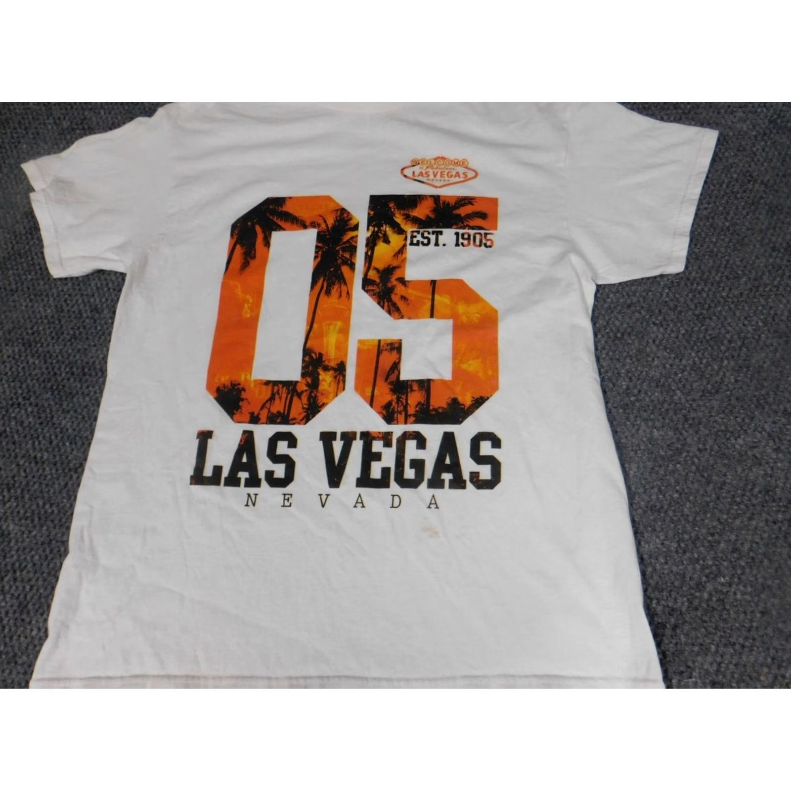 Delta Delta Las Vegas Mens Shirt L White Knit Cotton Short Sleeve Crew Neck T-Shirt Logo Breathable Regular Vintage No Size US L / EU 52-54 / 3 - 4 Thumbnail