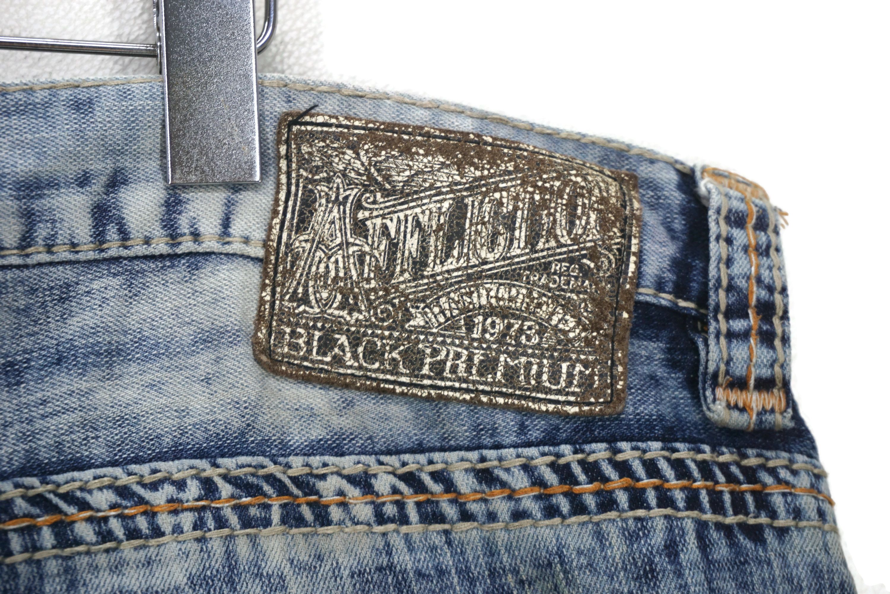 Affliction Blake Jeans Size 42 fit W45xL34.5 Black Premium Denim Size US 42 / EU 58 - 12 Thumbnail
