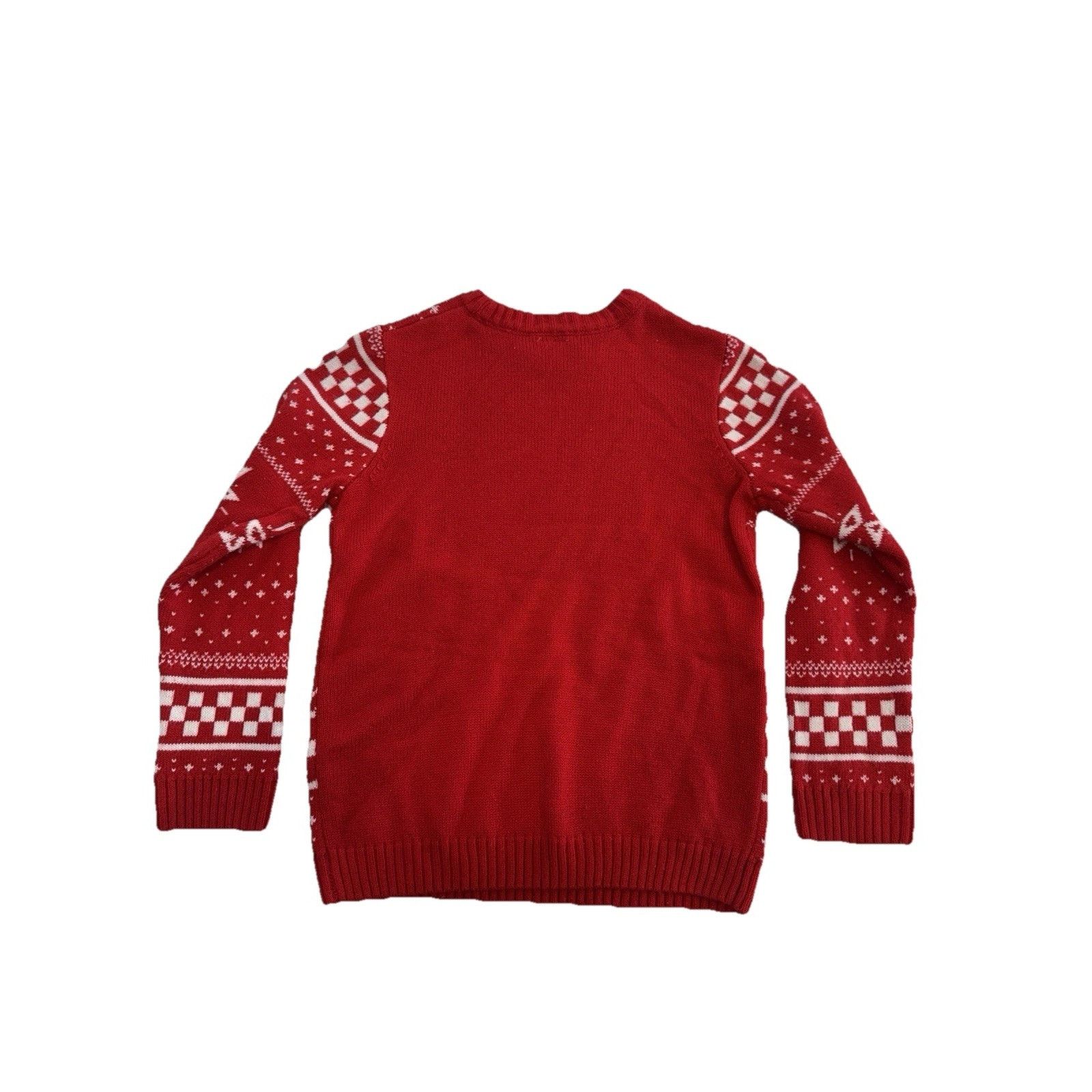 Holiday Brand Ugly Christmas Sweater Kids Youth L Red Santa Snowflake Knit Size L / US 10 / IT 46 - 6 Thumbnail
