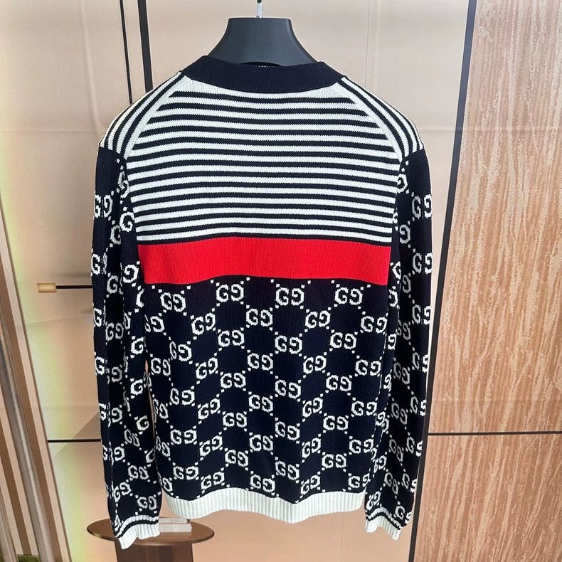 Gucci Gucci Full-print old-fashioned knitted cardigan sweatshirt Size US M / EU 48-50 / 2 - 2 Thumbnail