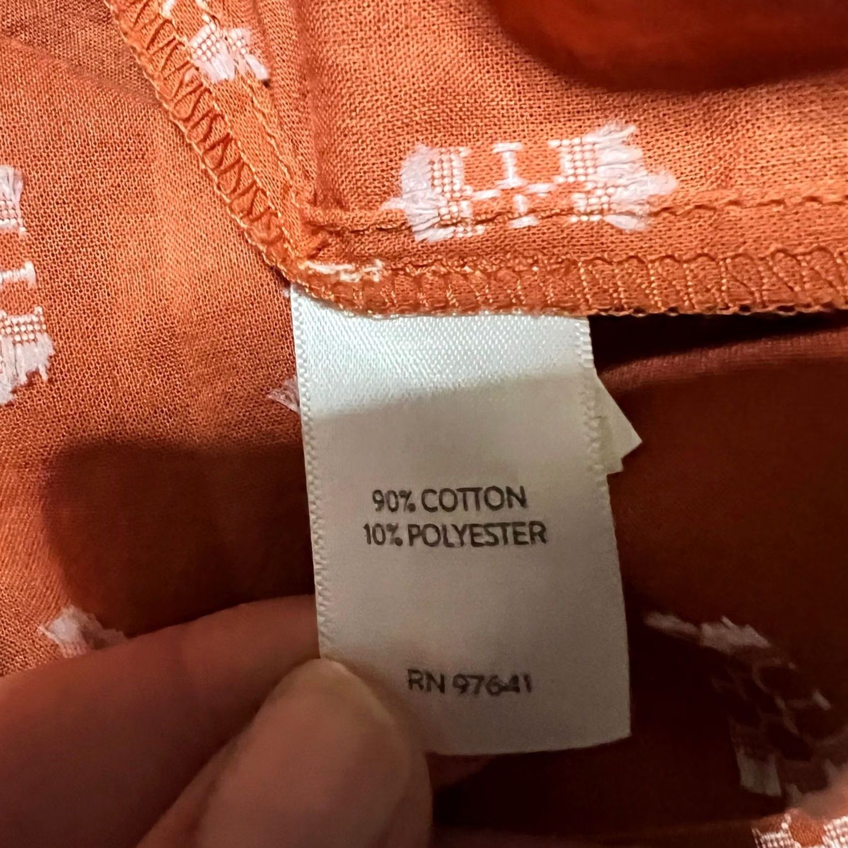 J. Jill J. Jill Shirt Womens Medium Peasant Top Orange Patterned Button India Blouse M Women Size M / US 6-8 / IT 42-44 - 7 Thumbnail
