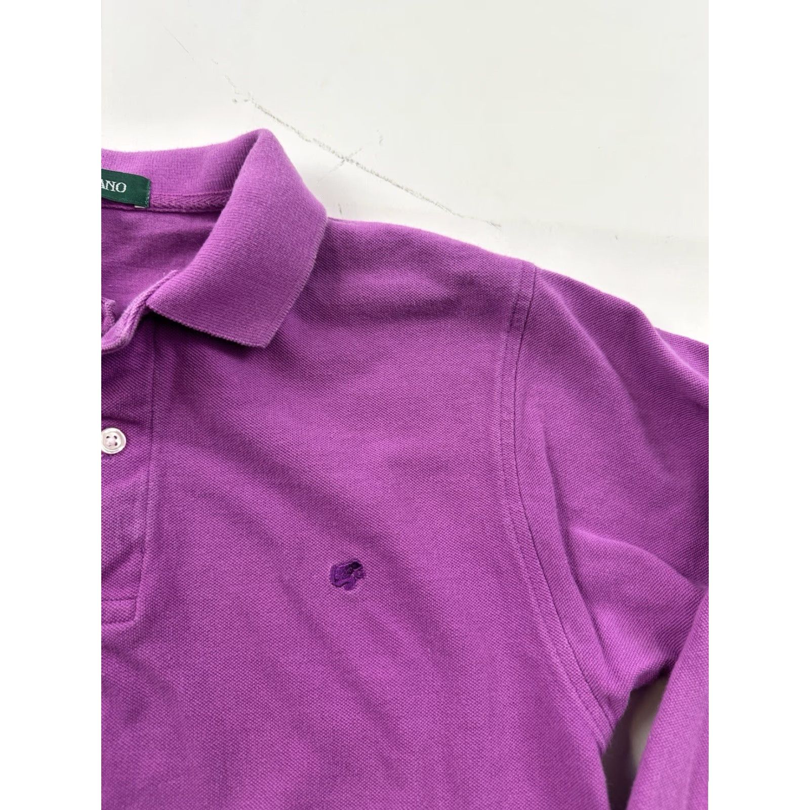 Vintage VINTAGE Giordano Shirt Womens Medium Purple Polo Long Sleeve Collared Ladies Size M / US 6-8 / IT 42-44 - 2 Thumbnail
