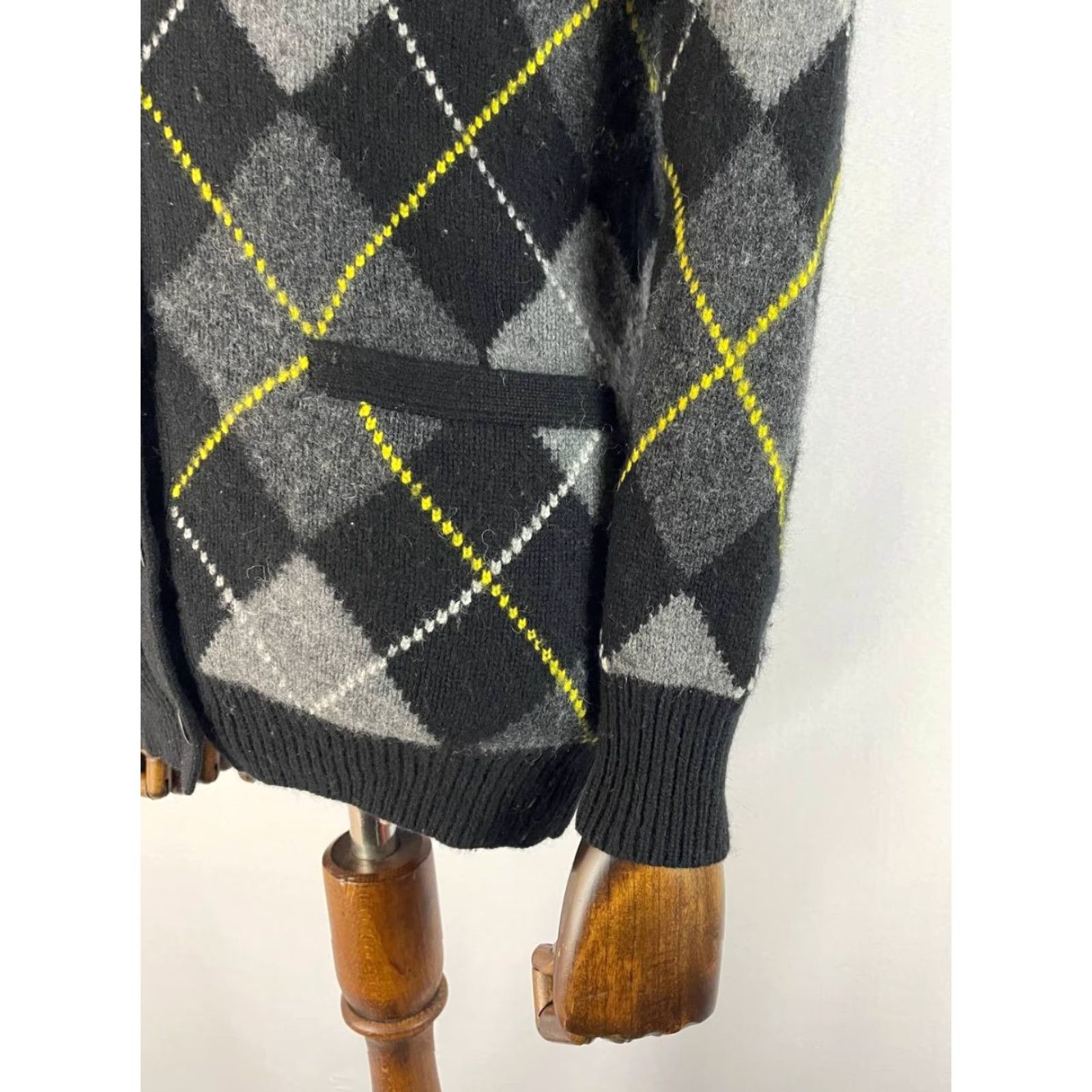 Polo Ralph Lauren Polo Ralph Lauren Cardigan Mens Wool Black & Gray V-Neck Long Sleeve Size S Sweater Size US S / EU 44-46 / 1 - 7 Thumbnail