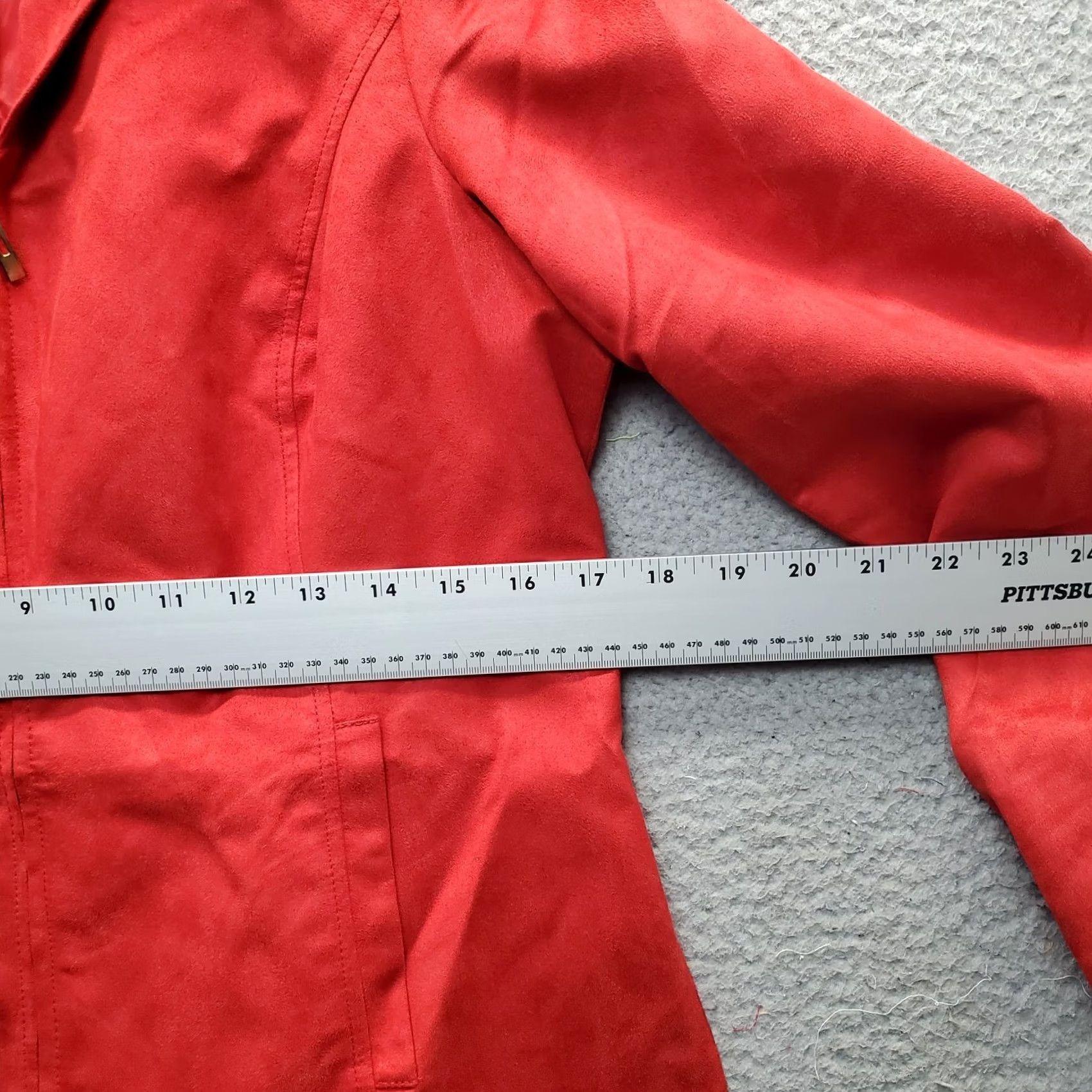 Evan Picone Evan-Picone Blazer Jacket Womens 12P Red Long Sleeve Notch Lapel Full Zip Dressy Blazer Jacket Women Size 12P Red Womens Size XL / US 12-14 / IT 48-50 - 4 Thumbnail