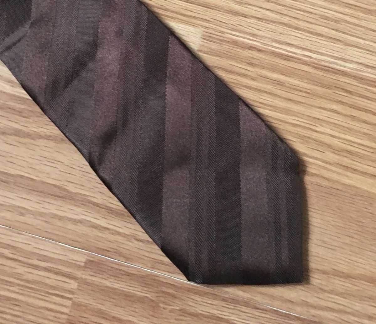 Corneliani Corneliani Brown Stripped Classic Silk Mens Tie Size ONE SIZE - 3 Thumbnail