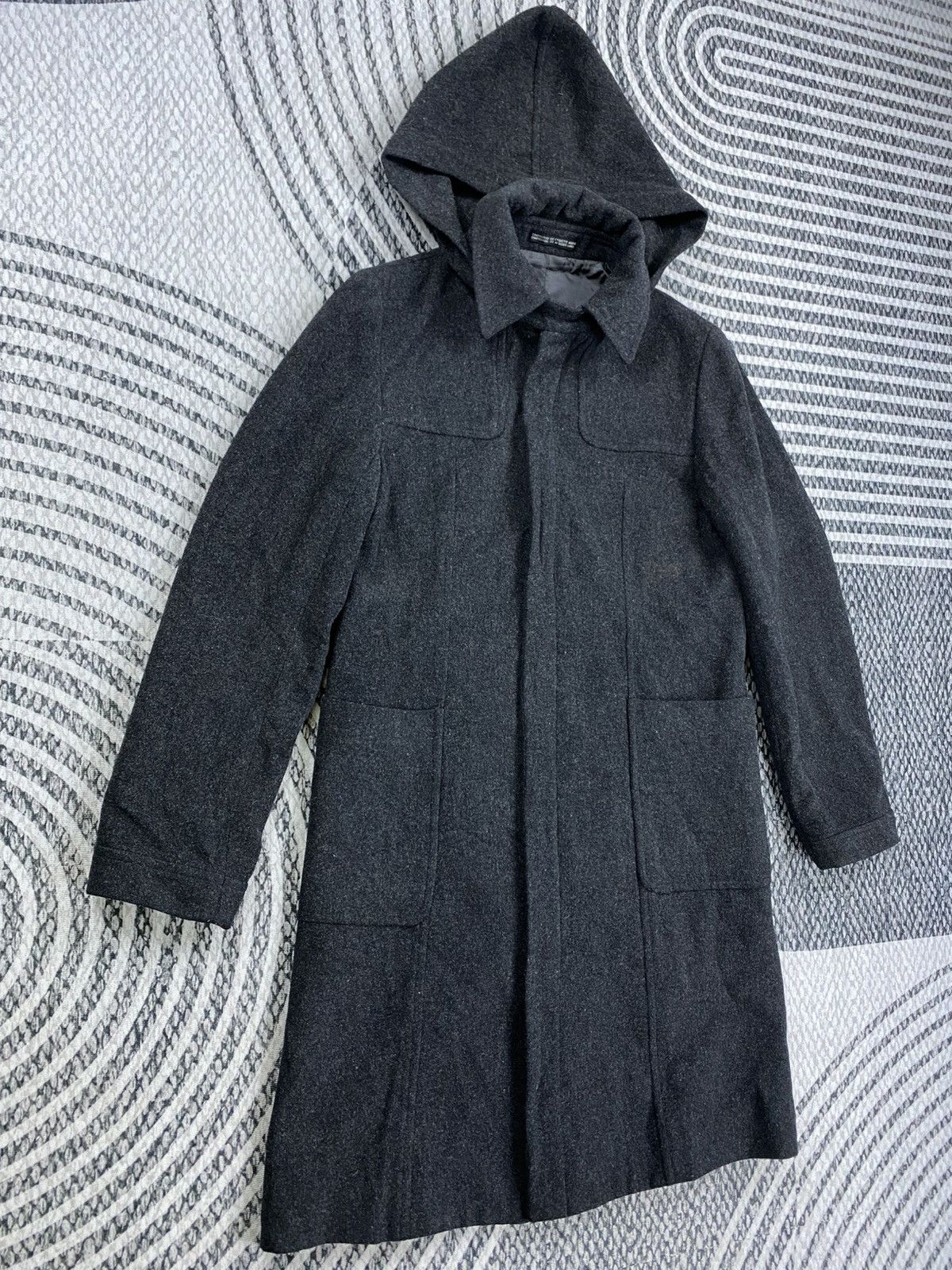 Yohji Yamamoto 🔥STEALS Yohji Yamamoto Ined Wool Long Hoodie Jacket Size US S / EU 44-46 / 1 - 3 Thumbnail