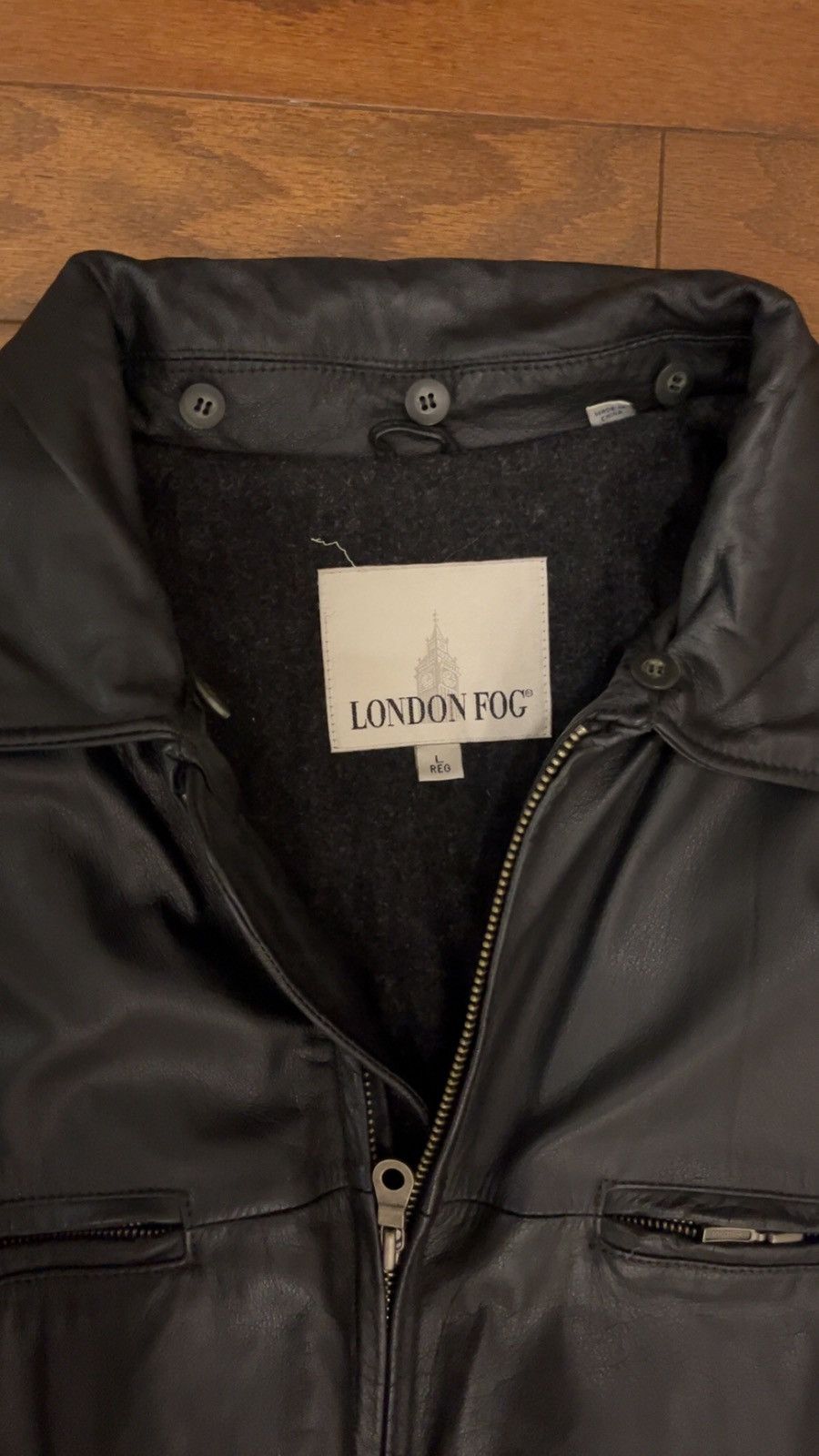 London Fog LONDON FOG LEATHER JACKET Size US L / EU 52-54 / 3 - 2 Thumbnail
