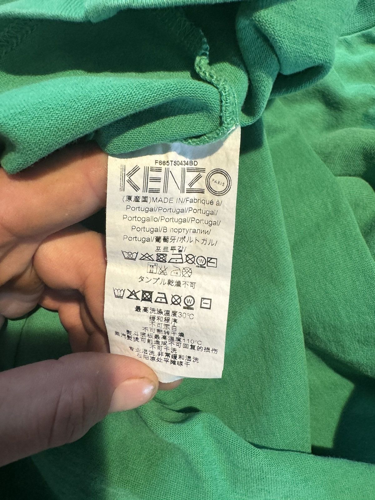 Kenzo Kenzo designer green t- shirt Size US L / EU 52-54 / 3 - 6 Thumbnail