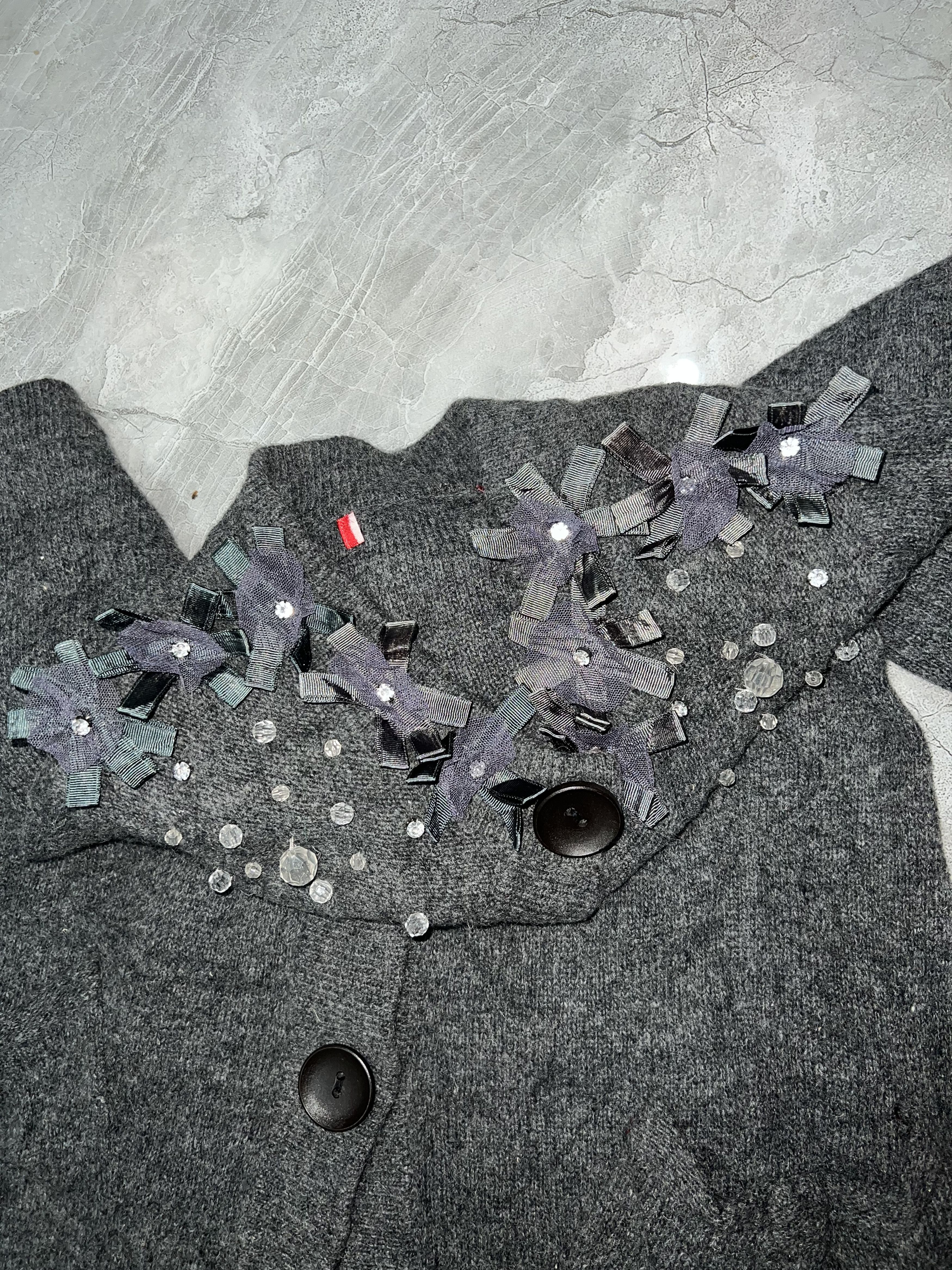 Japanese Brand Dark coquette button up knit top 🌸 Size M / US 6-8 / IT 42-44 - 13 Thumbnail