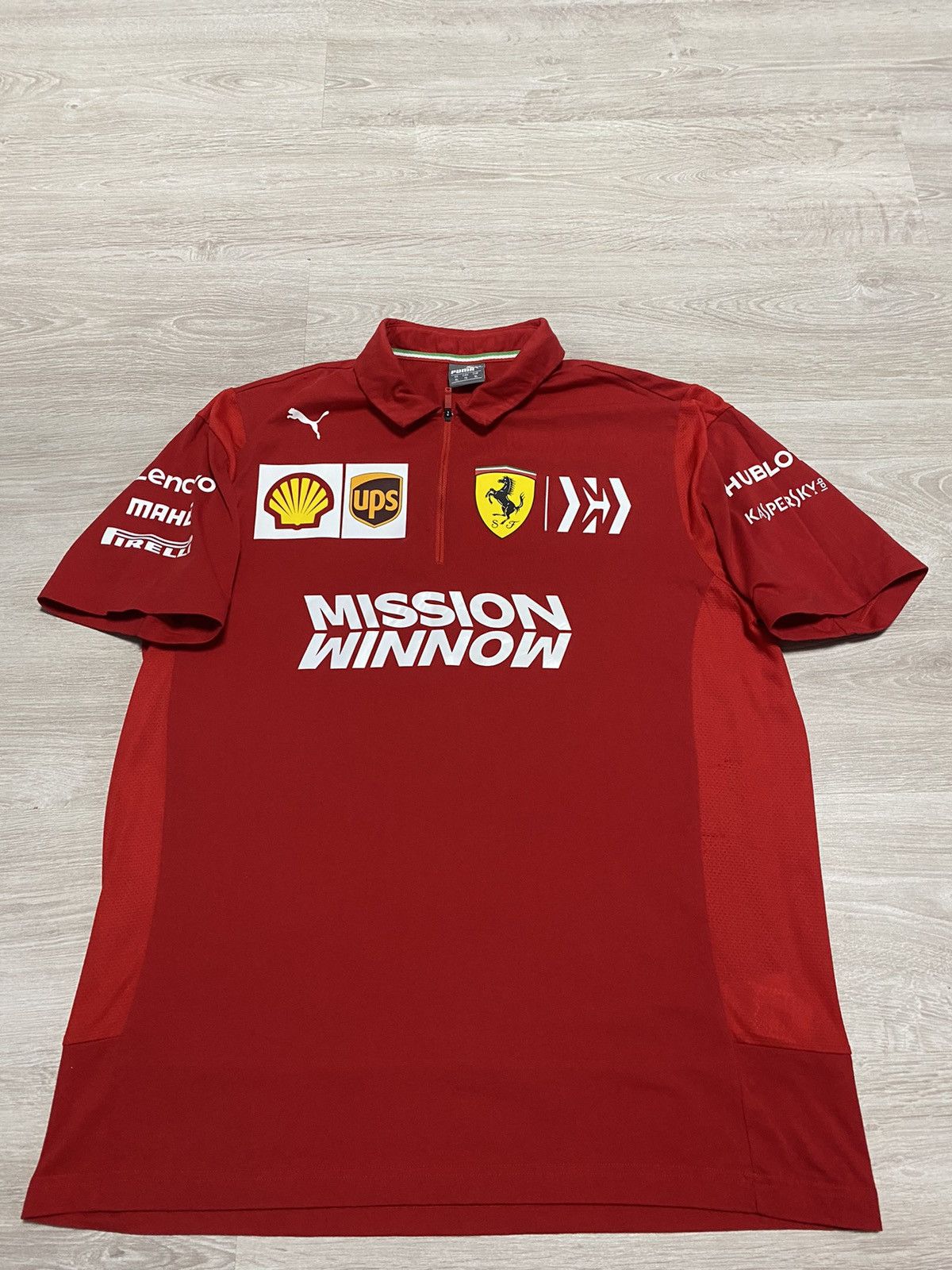 Formula 1 Scuderia Ferrari F1 Leclarc Team T-Shirt Mens Red 2019 Size US XL / EU 56 / 4 - 1 Thumbnail
