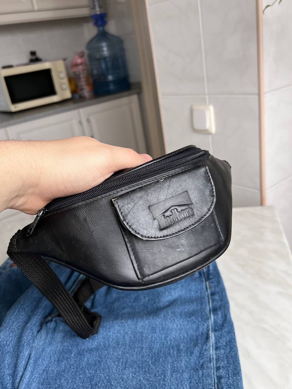 Marlboro × Vintage Vintage 90s Marlboro leather bag messenger black vintage Size ONE SIZE - 14 Thumbnail