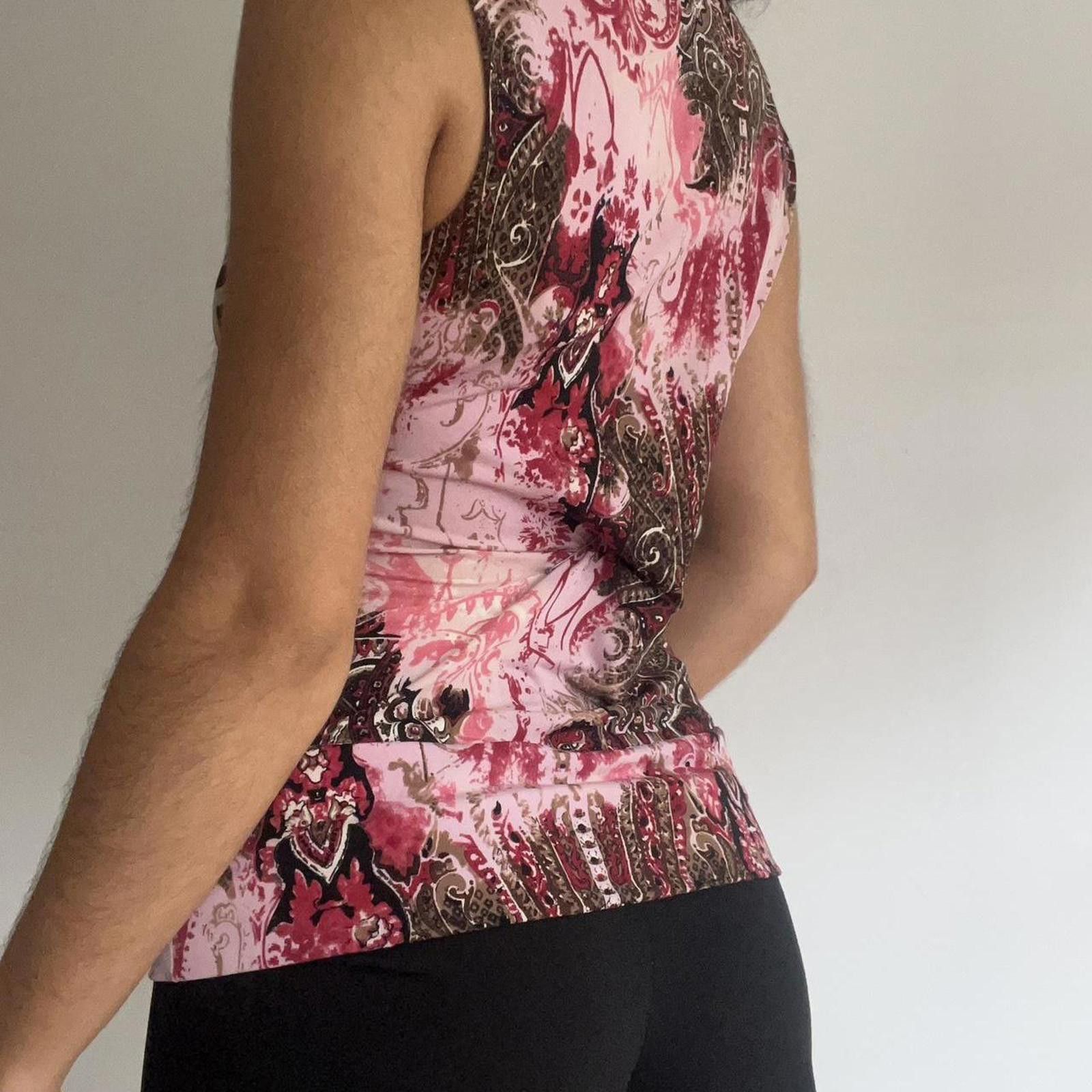 Other Pink and black paisley print top with ruffle detail #paisley Size M / US 6-8 / IT 42-44 - 8 Thumbnail