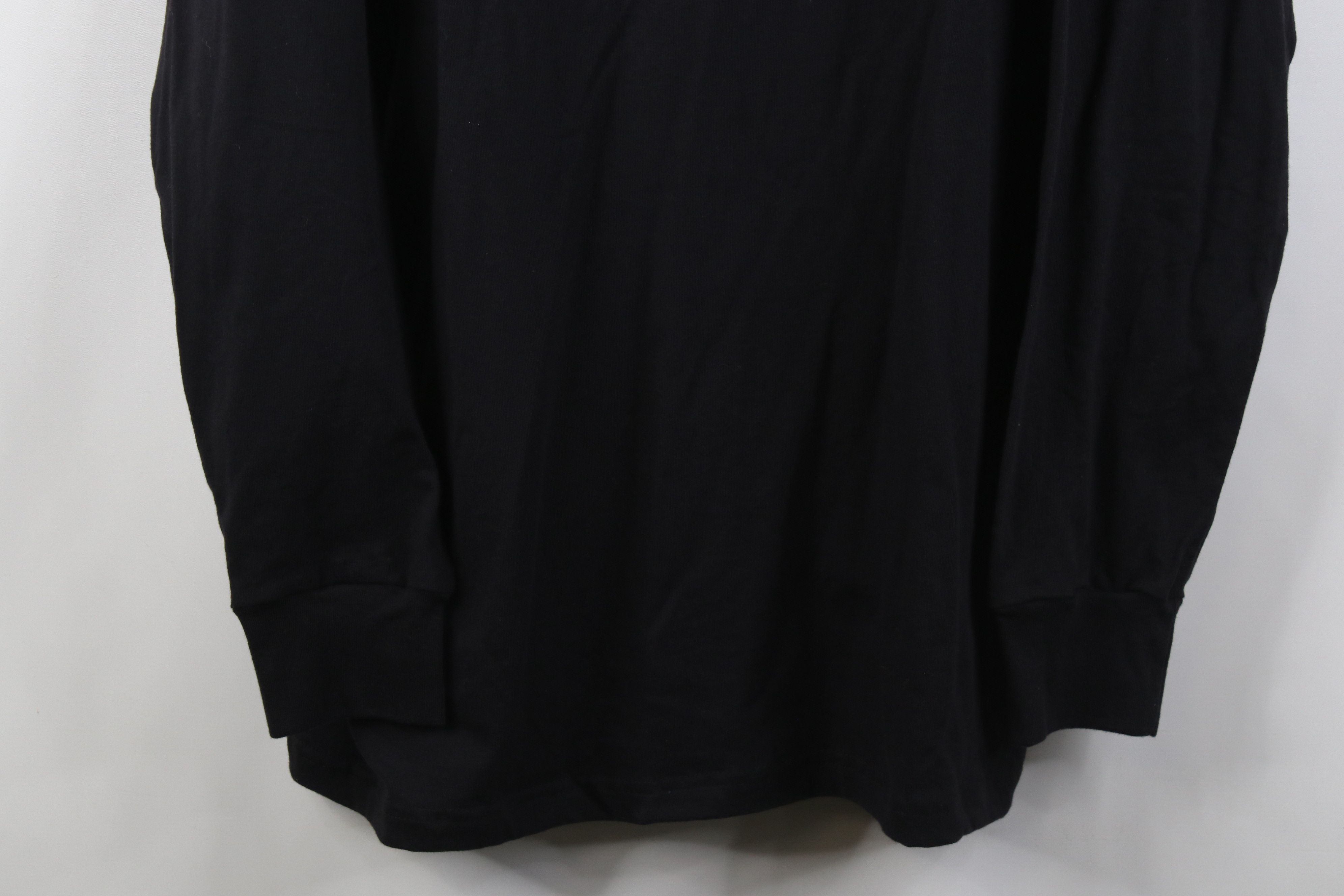 Vintage Vintage 90s Streetwear Mock Neck Long Sleeve T-Shirt Black Size US XL / EU 56 / 4 - 3 Thumbnail
