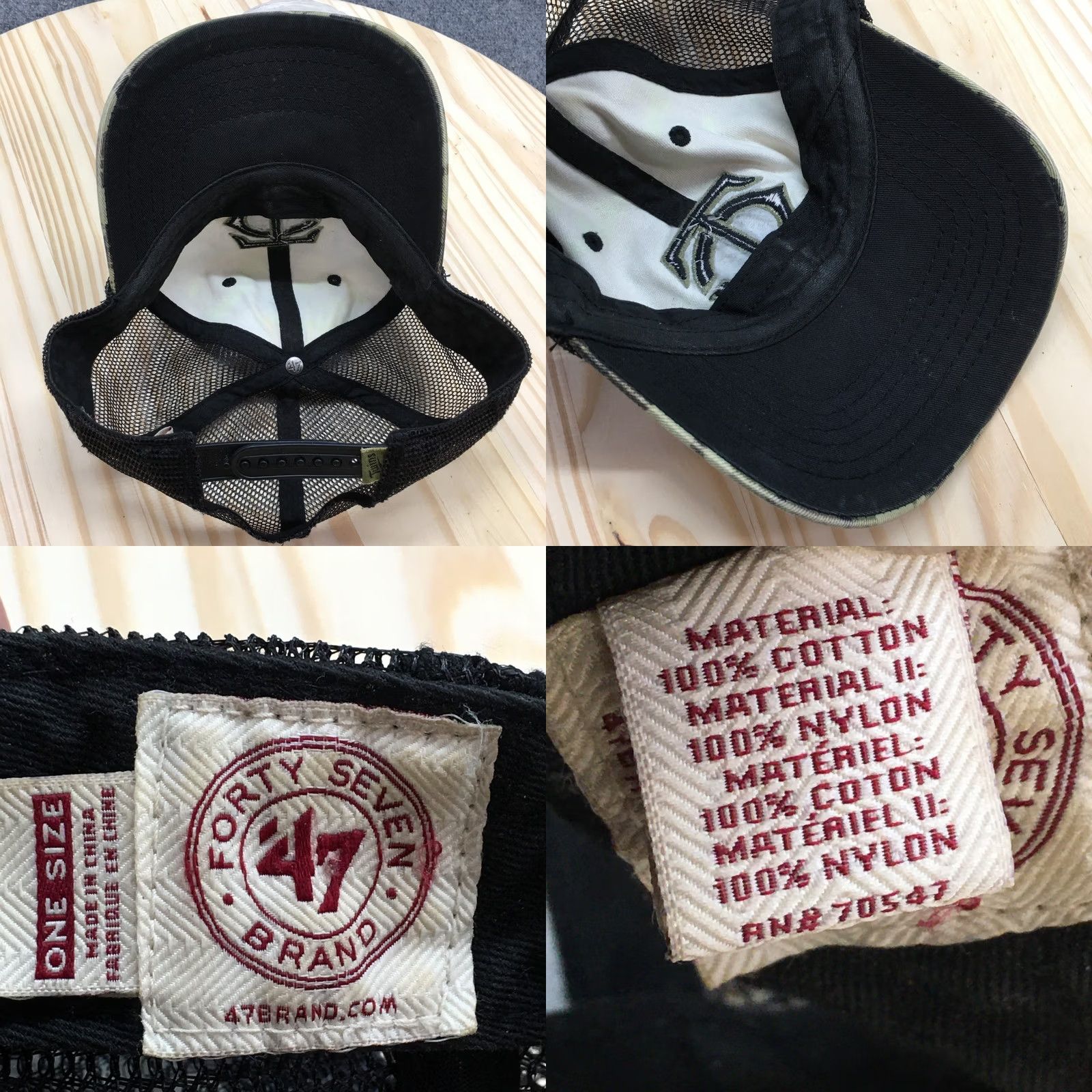 Twins 47 Trucker Hat Unisex Brown Camo OS Adjustable Embroidered Logo Minnesota Twins Sports Size ONE SIZE - 8 Thumbnail