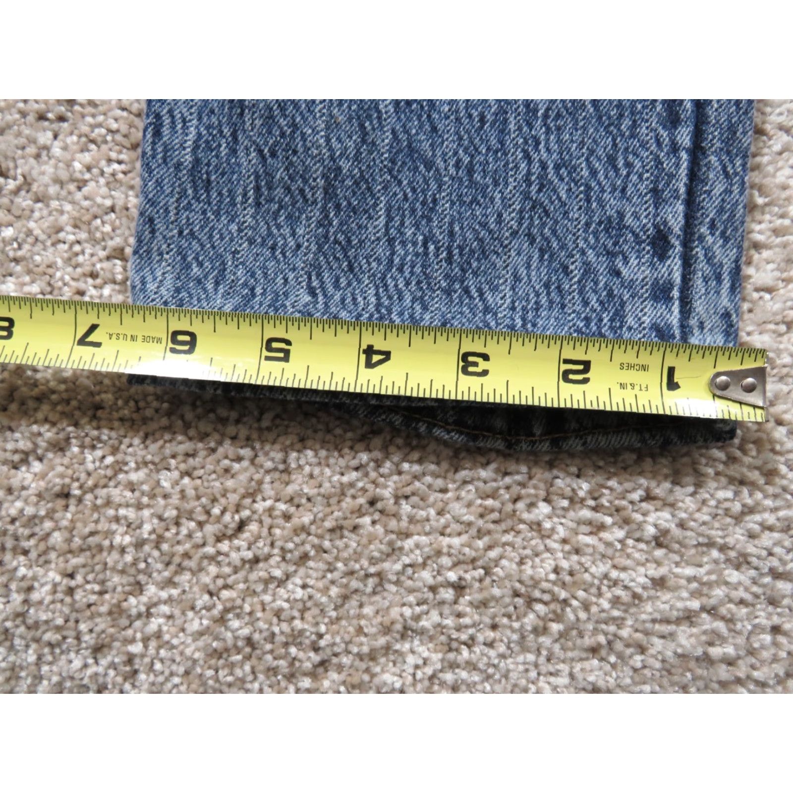 Vintage VINTAGE Siecle S.A. Pin Striped Jeans Denim Ladies 9 27x29 High Waist Disco Blue 1980s Womens Size 27" / US 4 / IT 40 - 6 Thumbnail