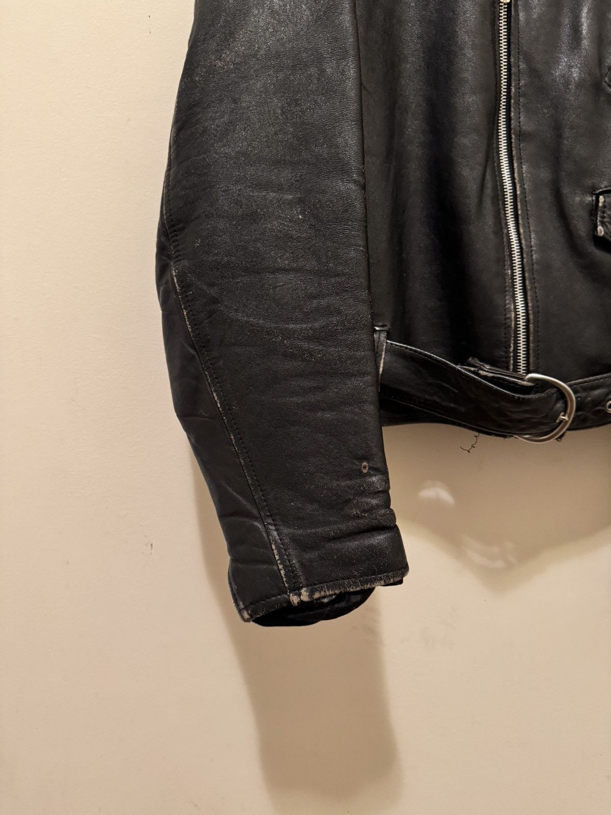 Vintage Leather Biker Jacket Size US M / EU 48-50 / 2 - 2 Thumbnail