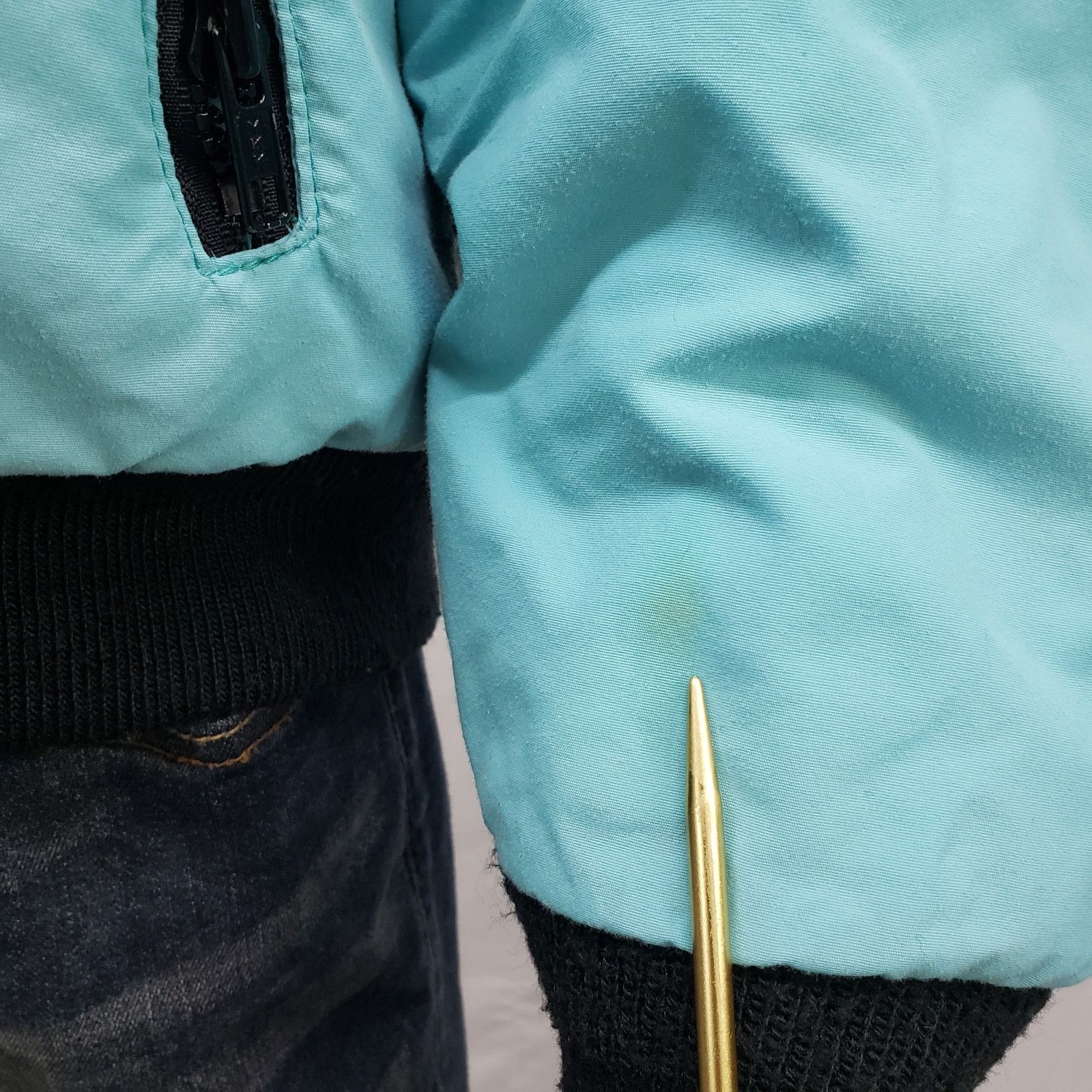 Vintage × Woolrich Woolen Mills Vintage 90s Woolrich Teal Fleece Lined Bomber Jacket USA Size US M / EU 48-50 / 2 - 12 Thumbnail