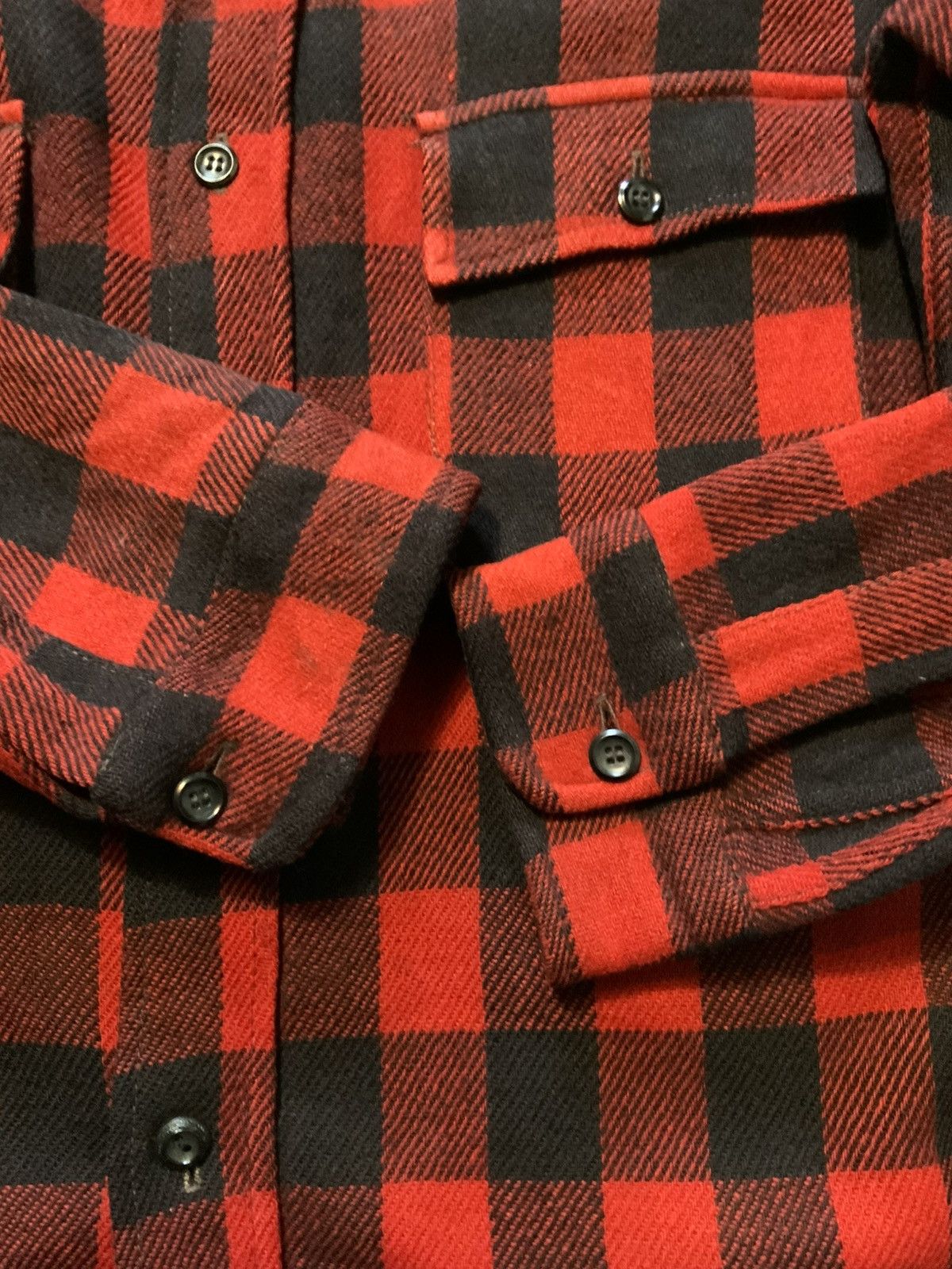 Vintage VTG 40s 50s Buck Skein Joe Buffalo Plaid Wool Flannel Shirt Size US S / EU 44-46 / 1 - 10 Thumbnail