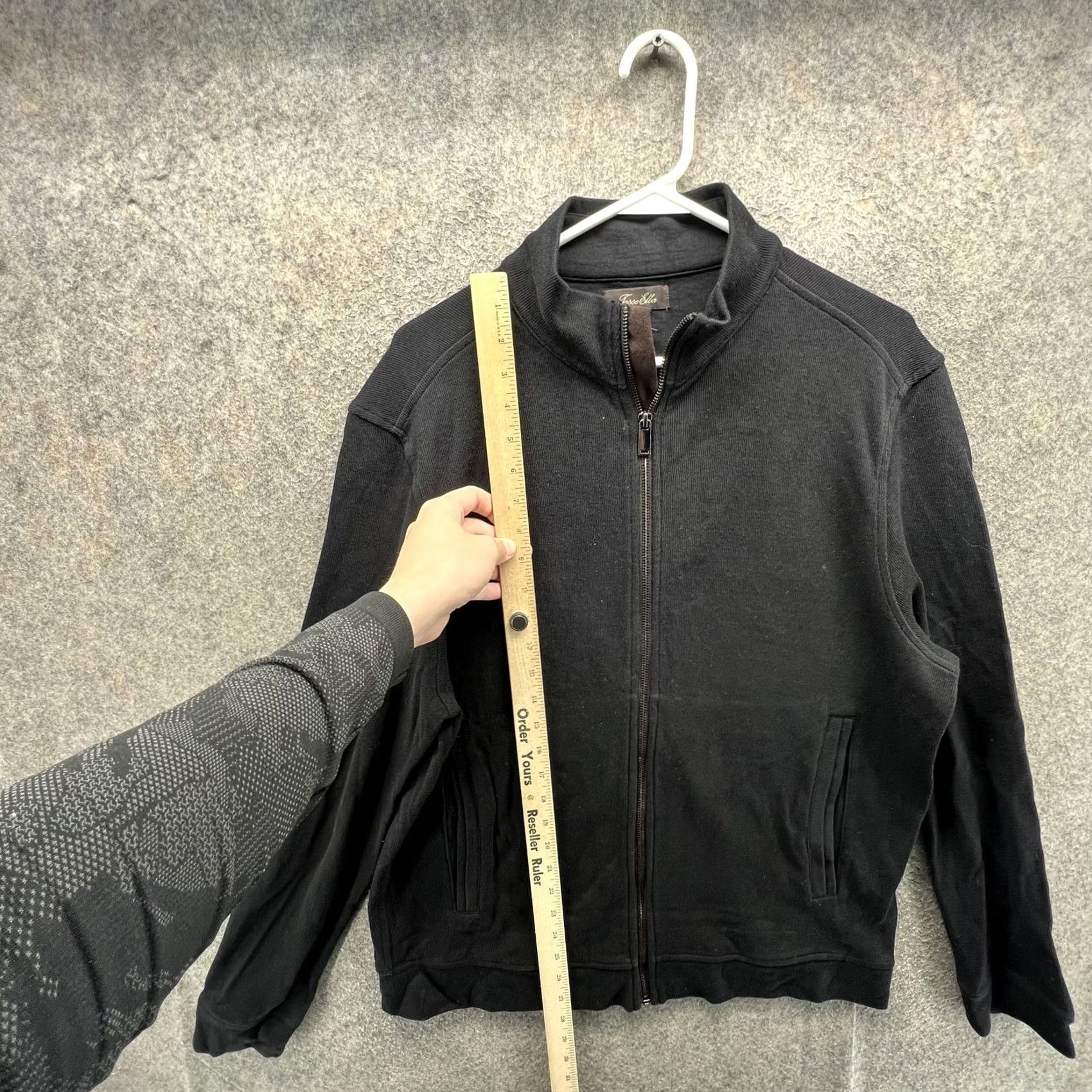Tasso Elba Tasso Elba Jacket Mens Large Black Cotton Full Zip Bomber Pockets Unlined Casual Size US L / EU 52-54 / 3 - 5 Thumbnail
