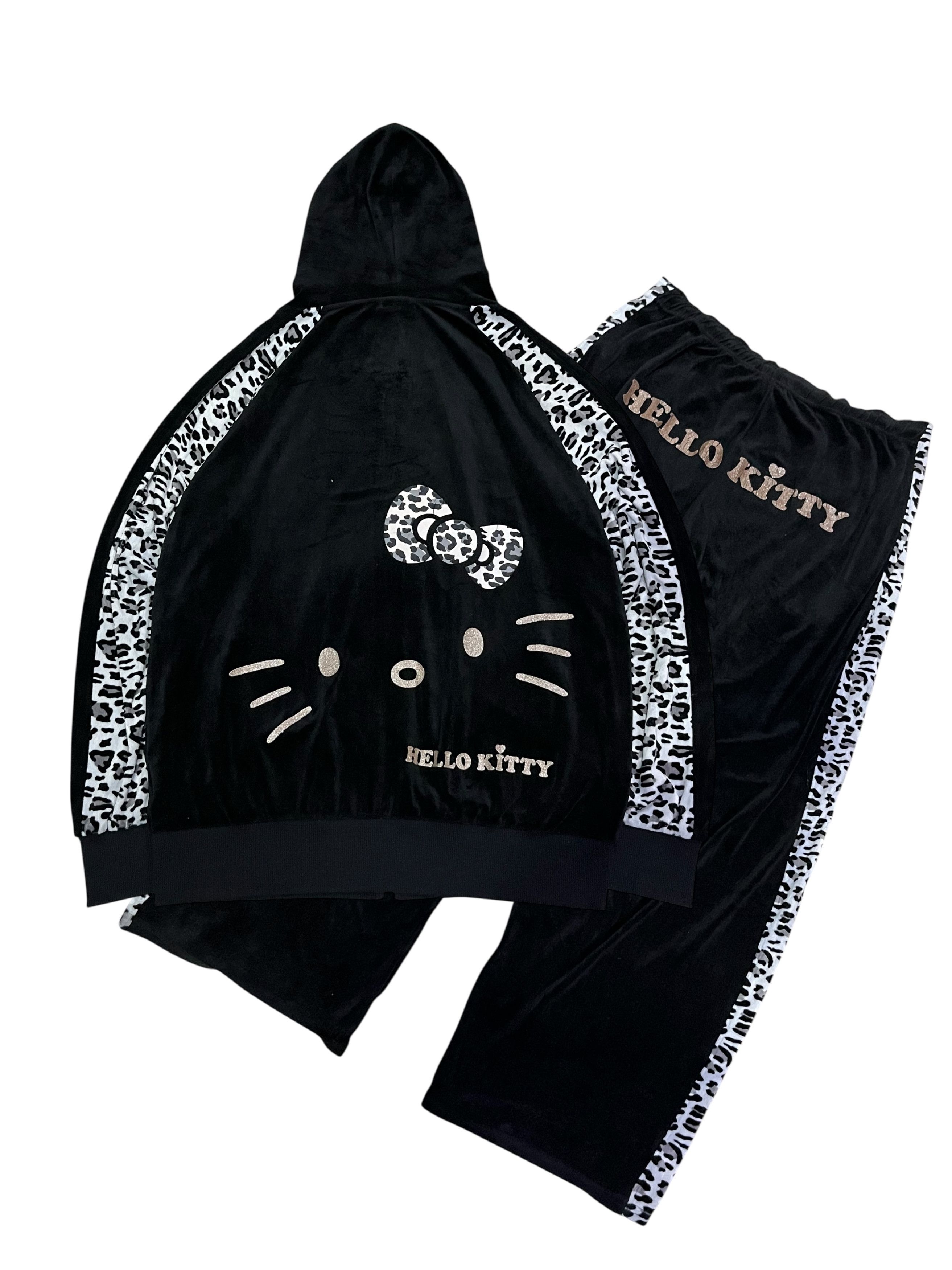 Ne-Net 🔥RARE JAPAN-ONLY HELLO KITTY Velvet Leopard Tracksuit Set Size US L / EU 52-54 / 3 - 1 Thumbnail
