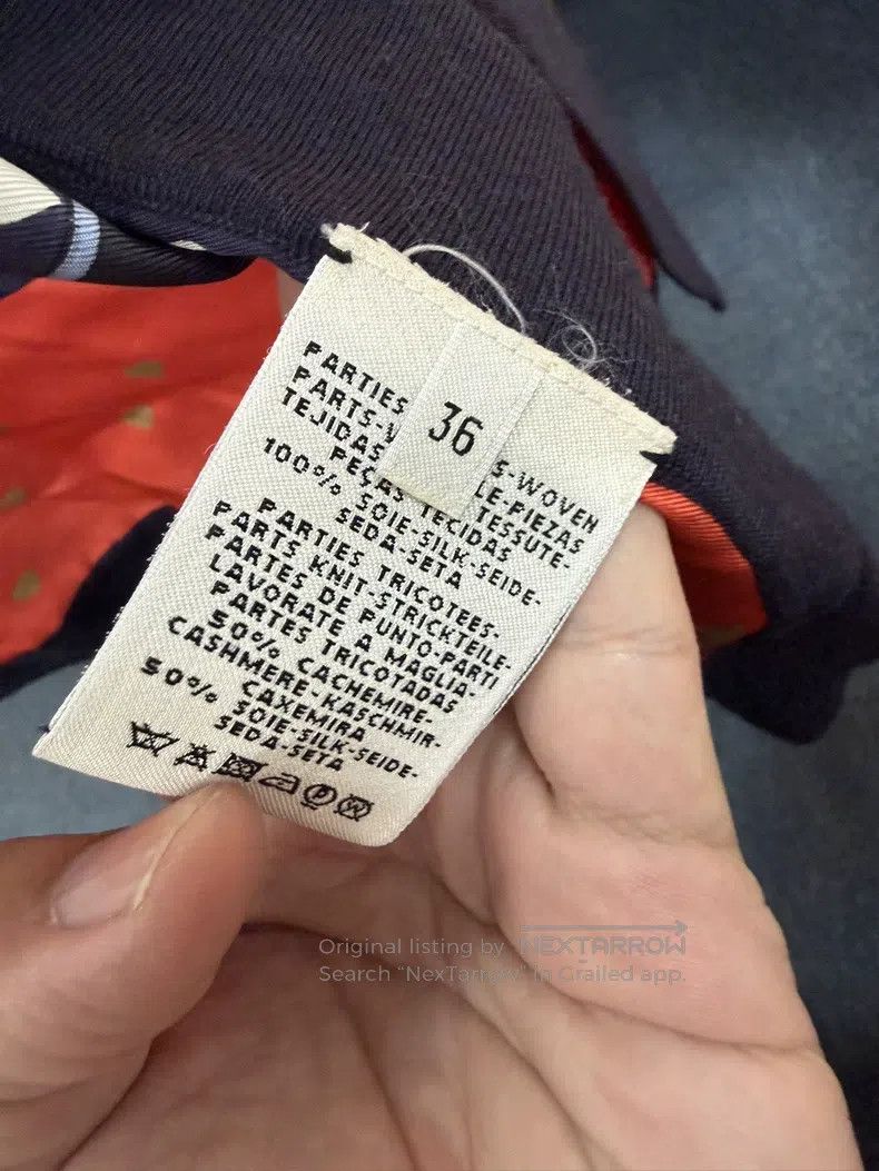 Hermes Hermes Women's Cardigan, Main Fabric 50% Cashmere + 50% Mu Size XS / US 0-2 / IT 36-38 - 3 Thumbnail