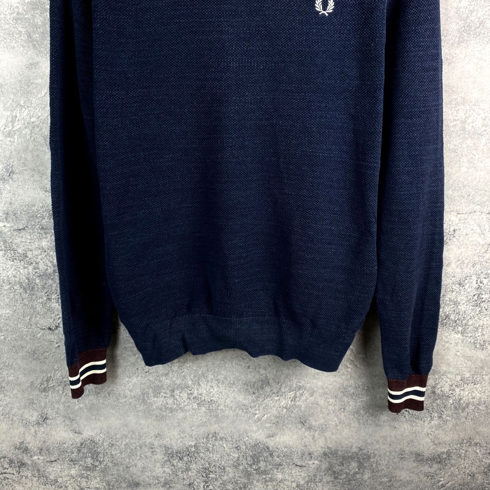 Fred Perry Fred Perry Mens Pullover Sweater Blue Cotton Size S Size US S / EU 44-46 / 1 - 3 Thumbnail