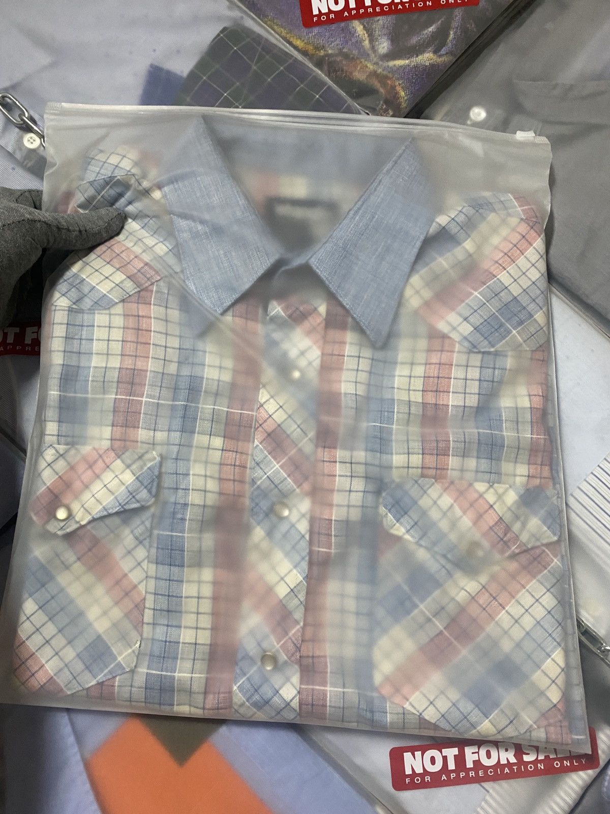 Vintage Vintage Wrangler Western Snap Button Colour Block Shirt Size US S / EU 44-46 / 1 - 8 Thumbnail