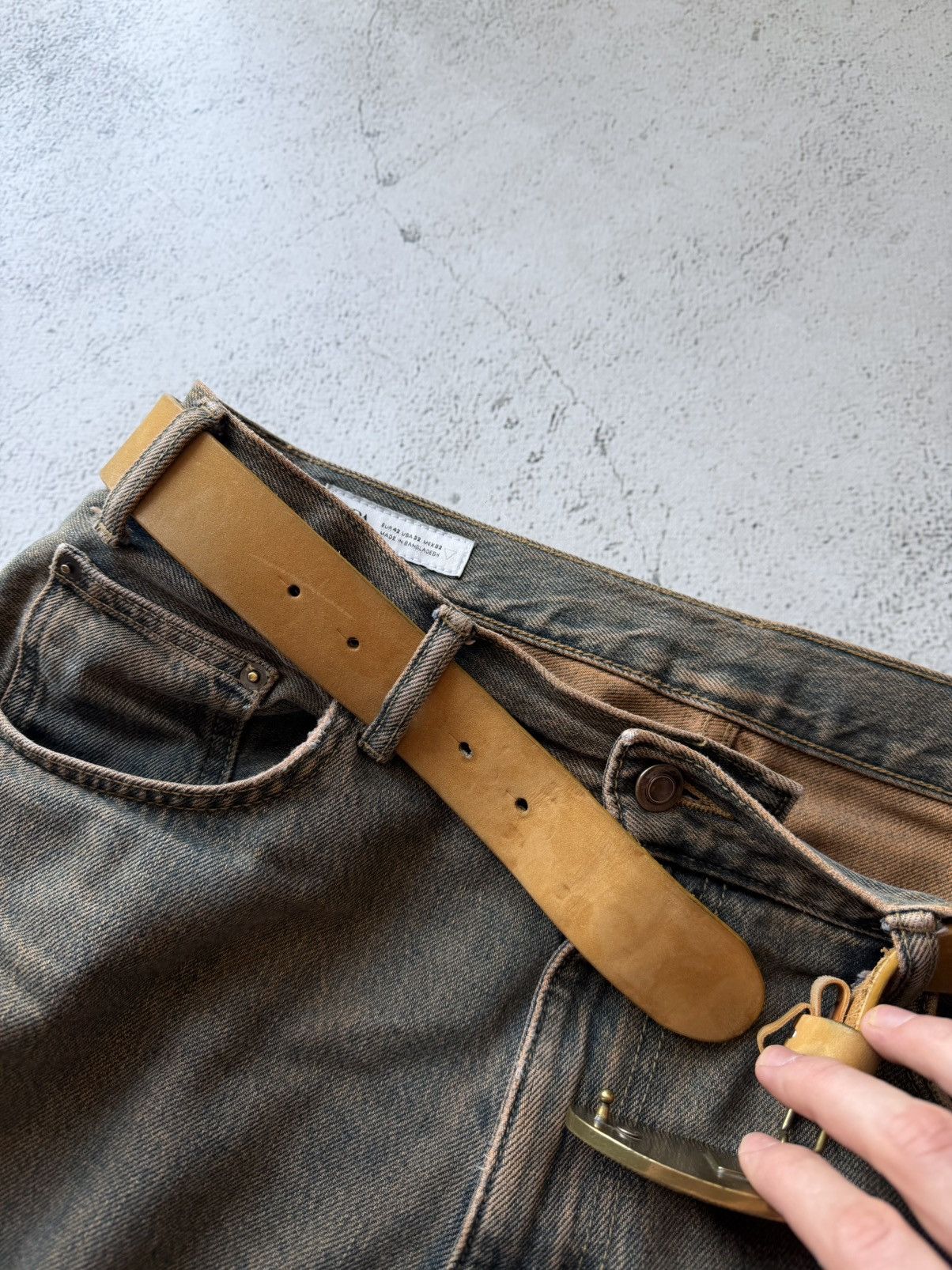 Timberland Timberland Vintage OG Genuine Leather Real Brown Belt Size ONE SIZE - 6 Thumbnail