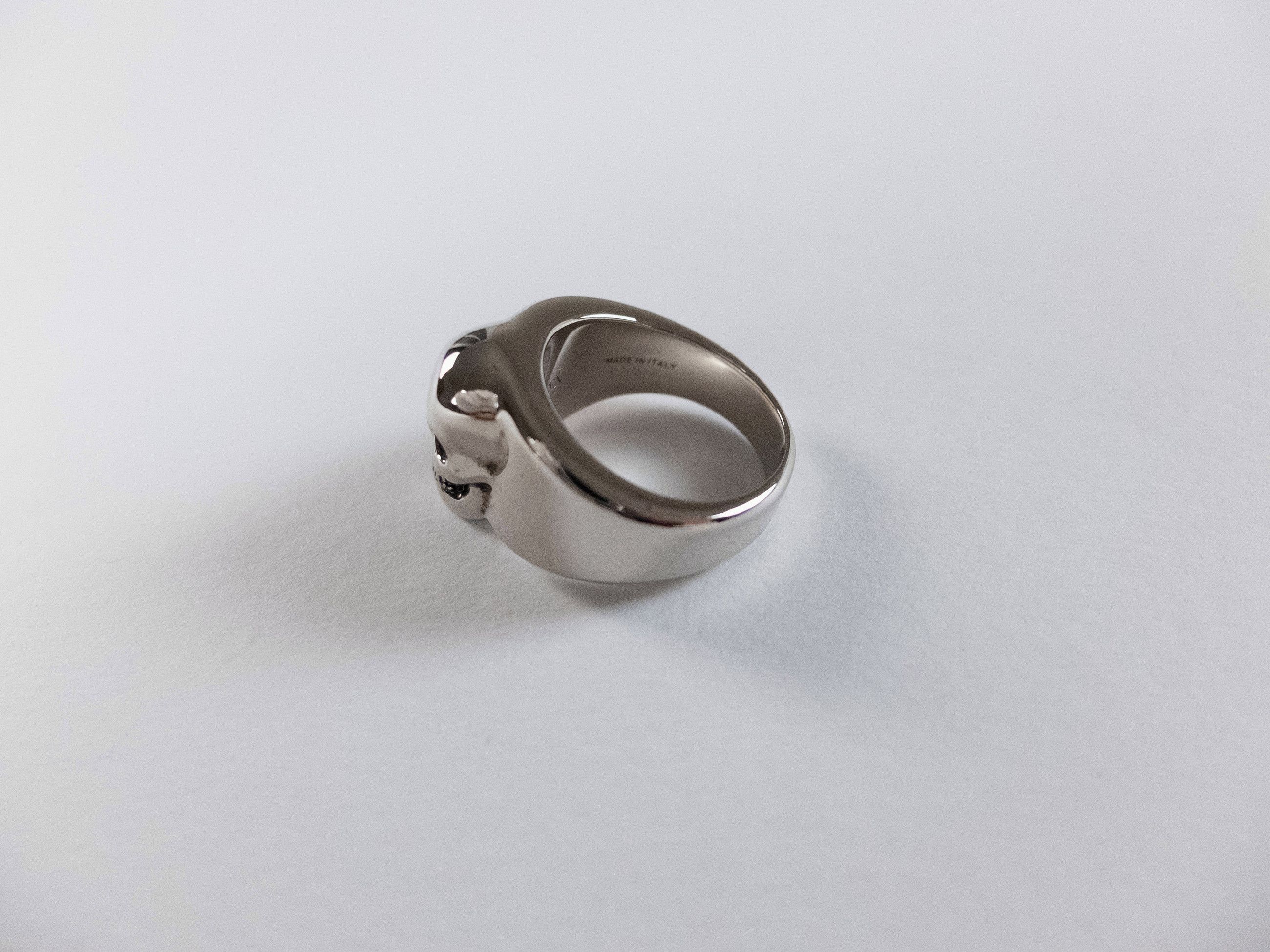 Alexander McQueen ALEXANDER MCQUEEN silver tone brass skull ring 9 19 q Size ONE SIZE - 5 Thumbnail