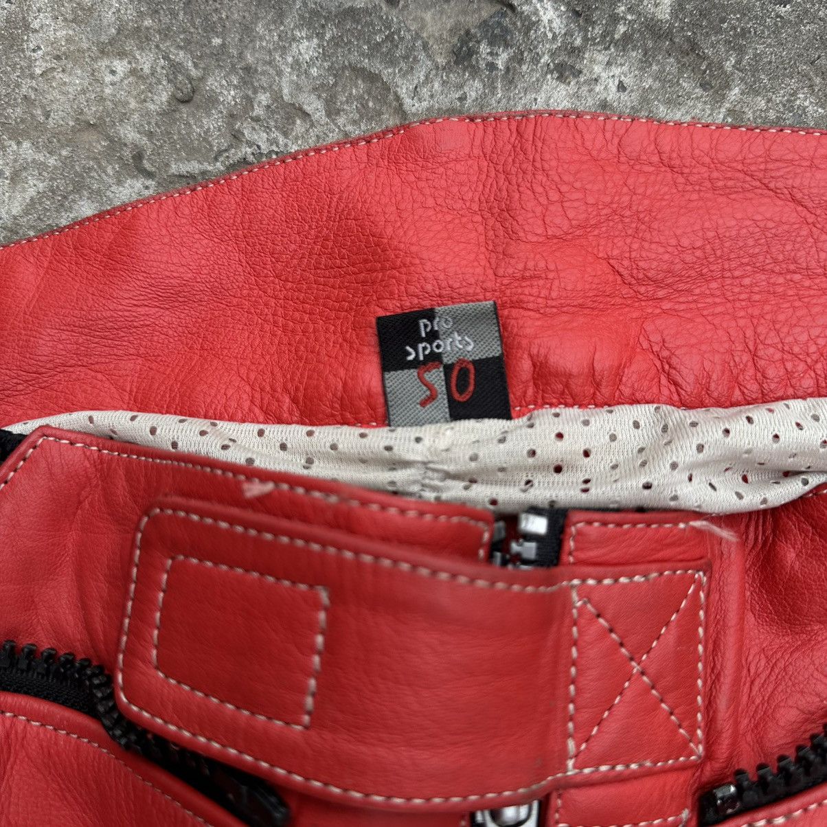 Leather × Vintage Vintage Moto Leather Pants Size 50 Y2K Pro Sports USA Size US 34 / EU 50 - 6 Thumbnail