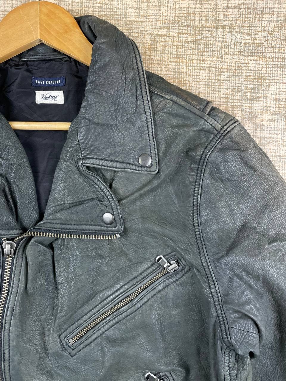 Vintage Vintage East Coaster Double Collar Bikers Leather Jacket Size US M / EU 48-50 / 2 - 6 Thumbnail