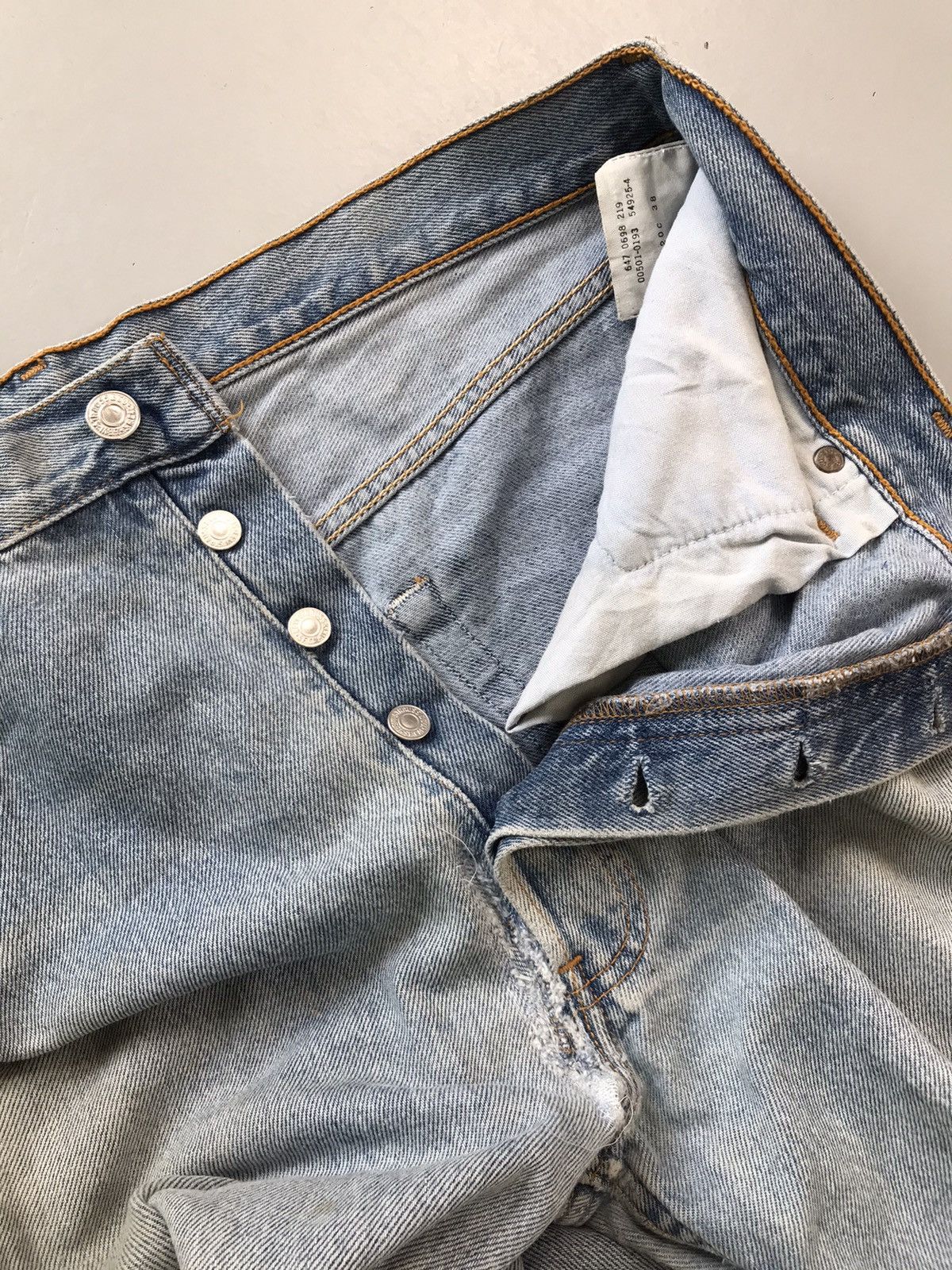 Levi's Vintage Levi’s 501 repaired denim Size US 38 / EU 54 - 8 Thumbnail
