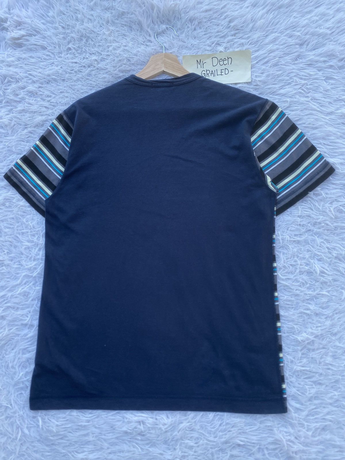 Comme des Garcons Homme Rare AD2009 Comme Des Garcons Homme Stripes Tshirt Size US S / EU 44-46 / 1 - 14 Thumbnail