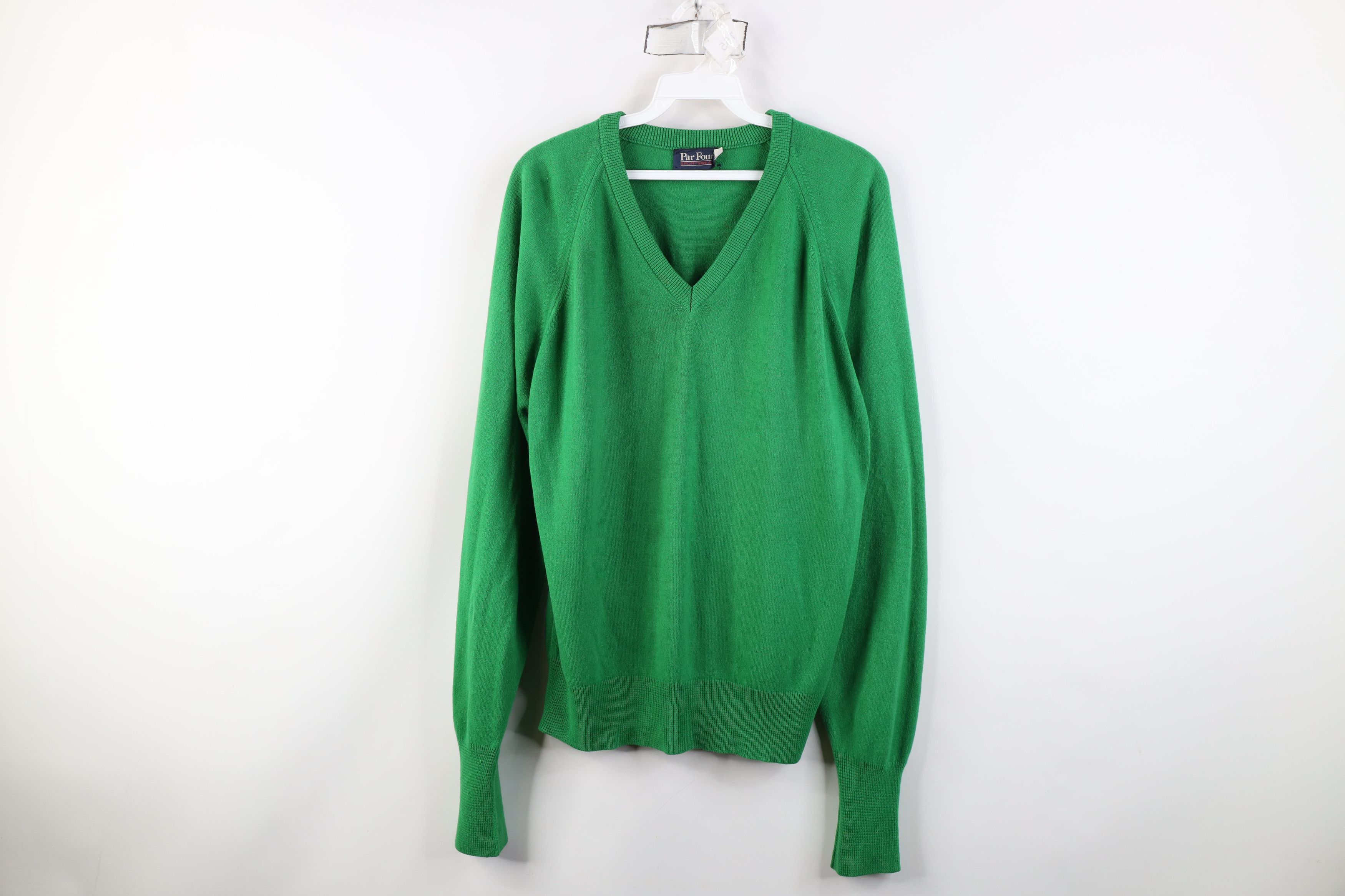Vintage Vintage 70s Streetwear Knit The Masters Golf Sweater Green Size US L / EU 52-54 / 3 - 1 Thumbnail