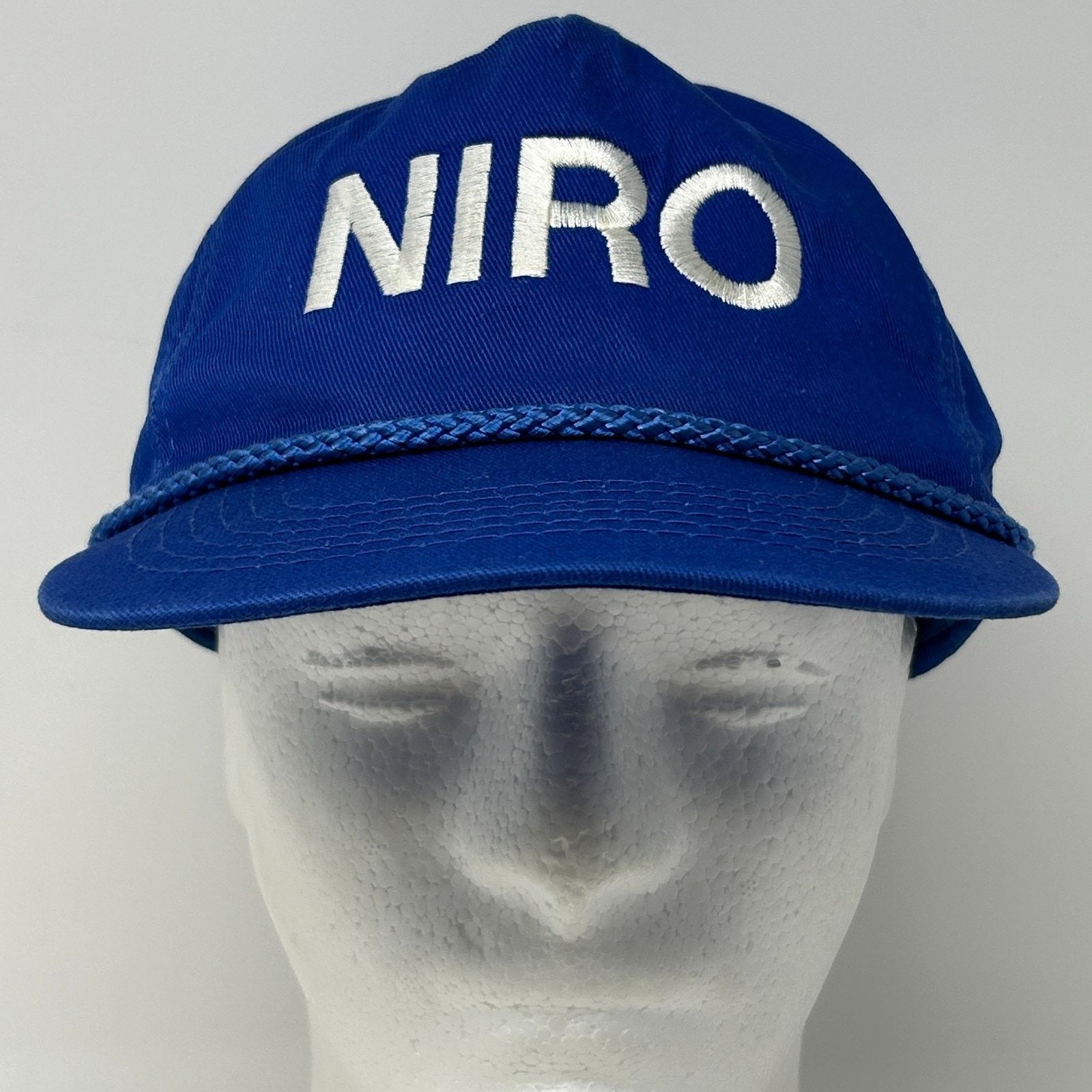 Vintage Vintage Niro Hat Cap Blue 90s 5 Panel A-Frame Snapback Rope Size ONE SIZE - 2 Thumbnail