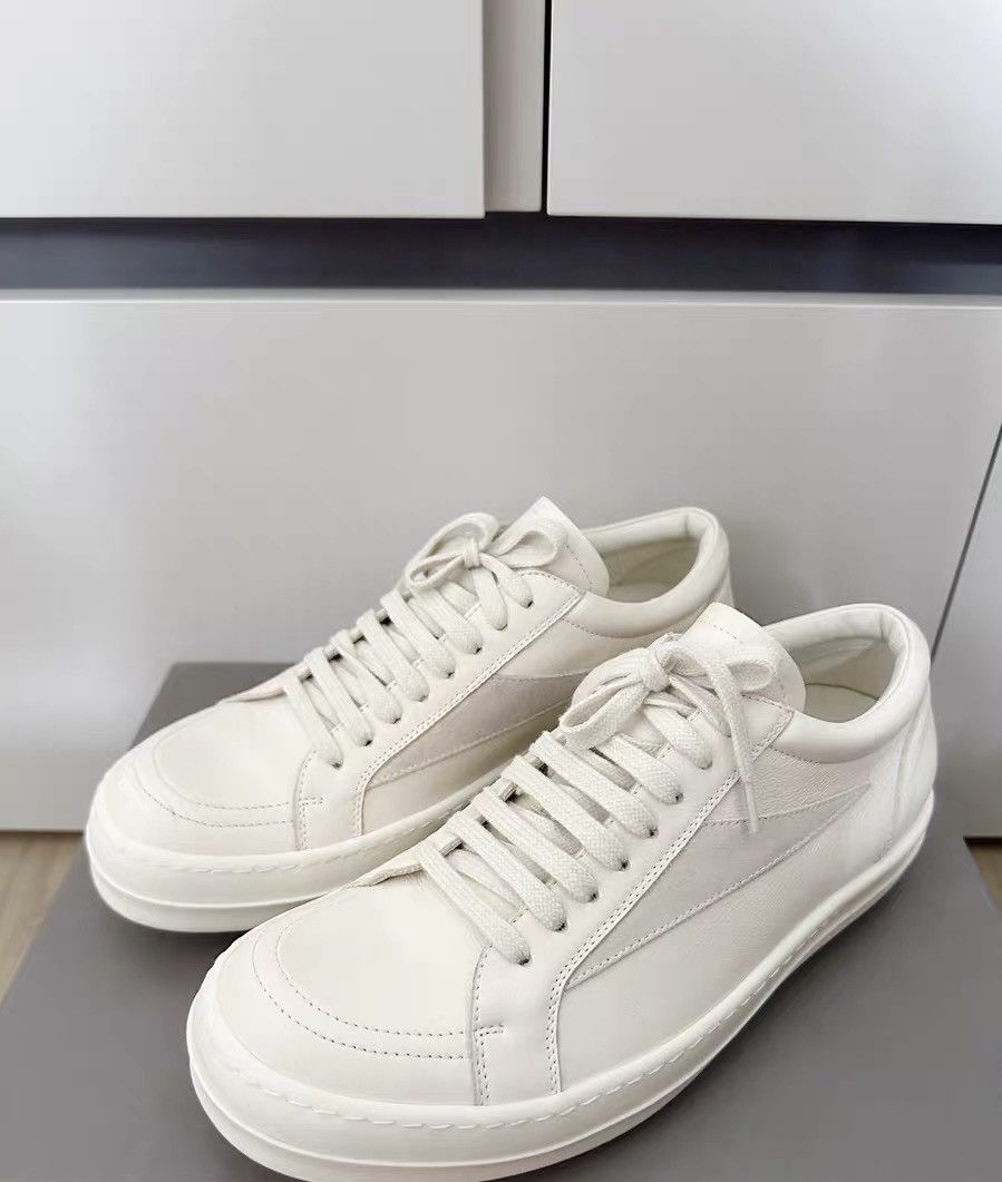 Rick Owens mainline white glossy Vans-inspired new style