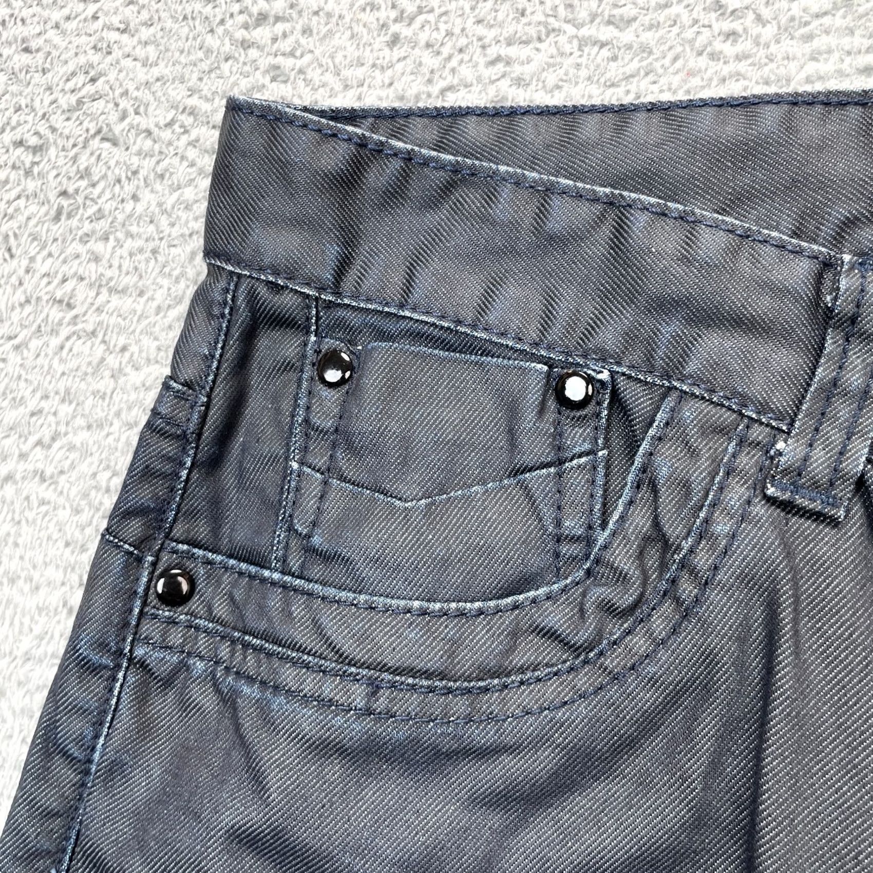 Denime Lamasini Jeans Mens 34x30 Blue Straight Leg Cotton Denim Logo Casual Dark Wash Size US 34 / EU 50 - 7 Thumbnail