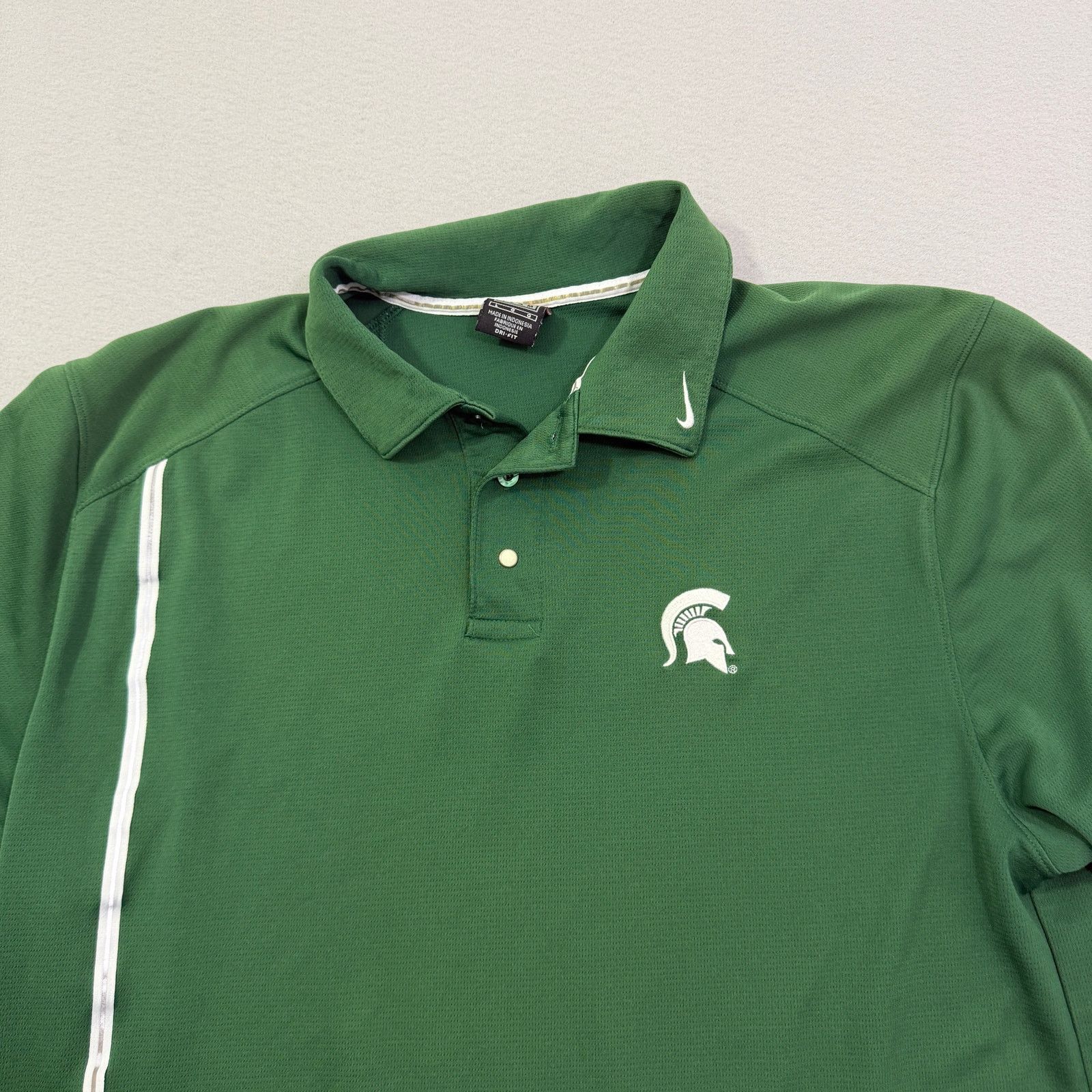 Nike Nike Michigan State Spartans Polo Shirt Men's Large Green Size US L / EU 52-54 / 3 - 2 Thumbnail