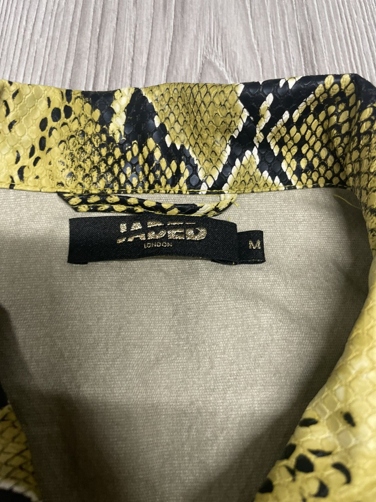 Jaded London vegan leather snake light jacket