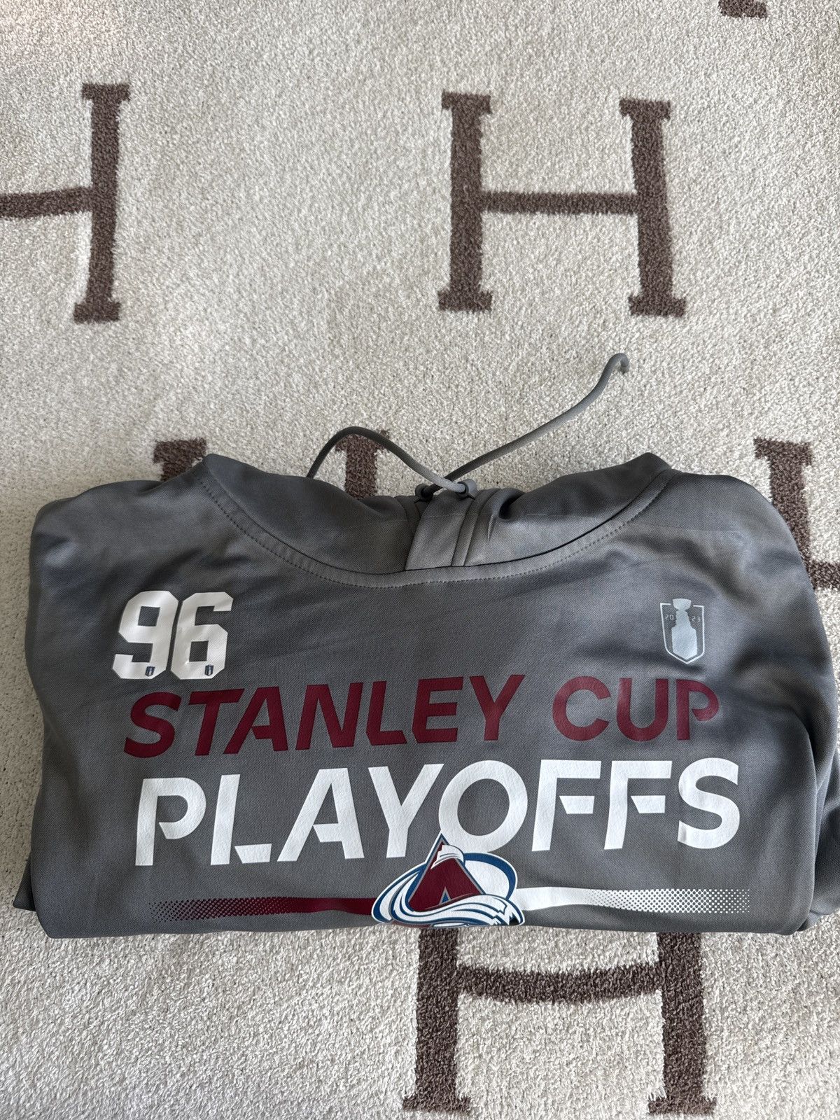 NHL Mikko Rantanen Game Worn 2023 NHL Playoffs Hoodie Size US XL / EU 56 / 4 - 2 Thumbnail