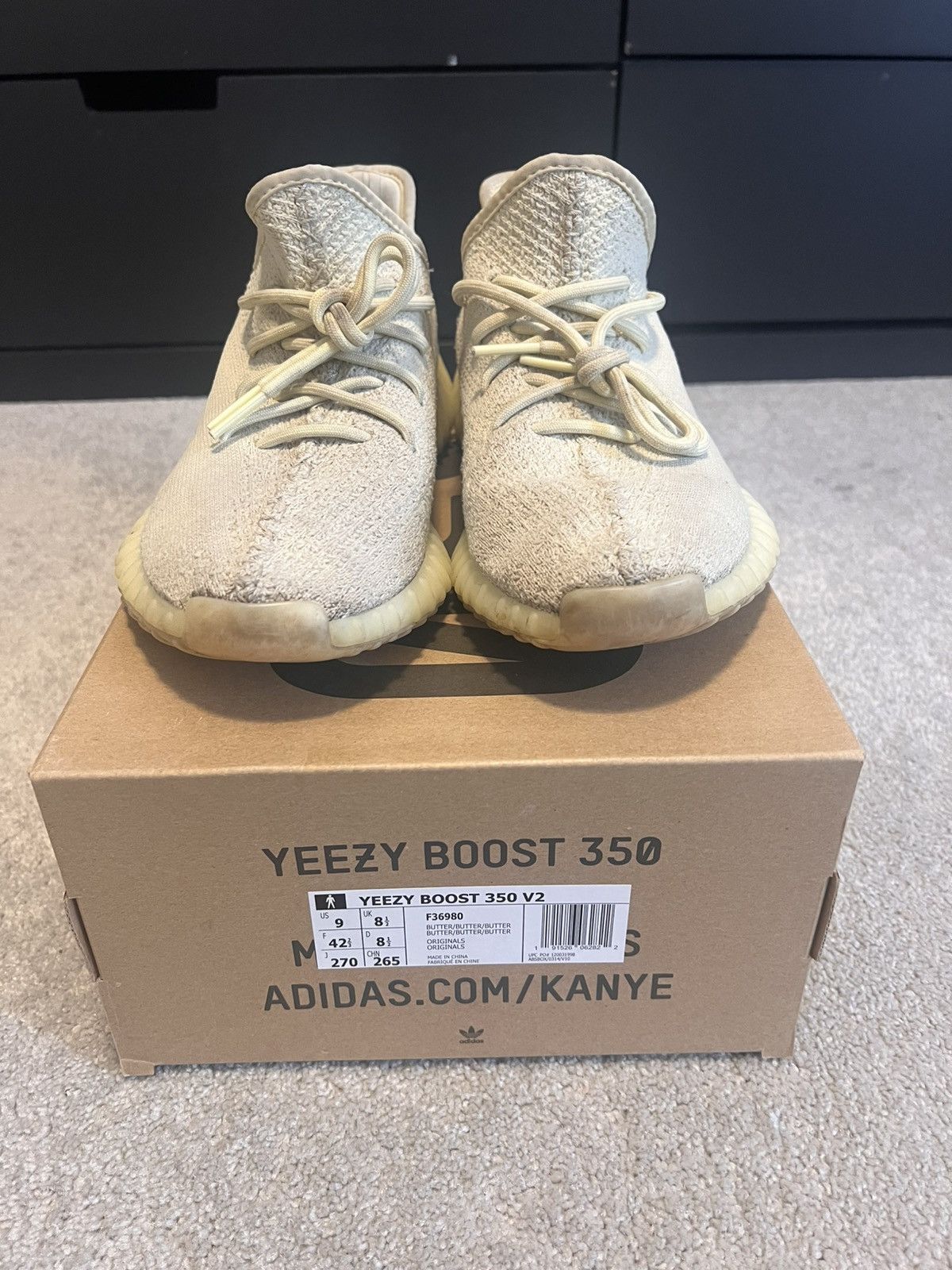 Yeezy Adidas Yeezy Boost 350 V2 ‘Butter’ (2018) Size US 9 / EU 42 - 1 Thumbnail