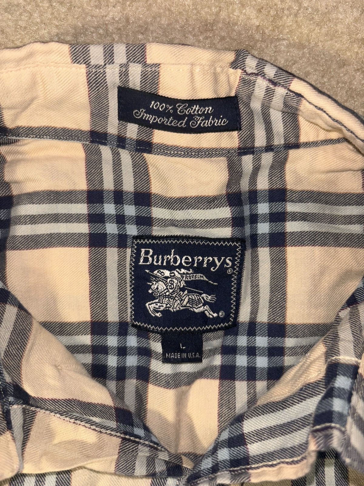 Burberry Vintage Burberrys London Flannel Shirt Mens L Plaid ButtonUP Size US L / EU 52-54 / 3 - 2 Thumbnail