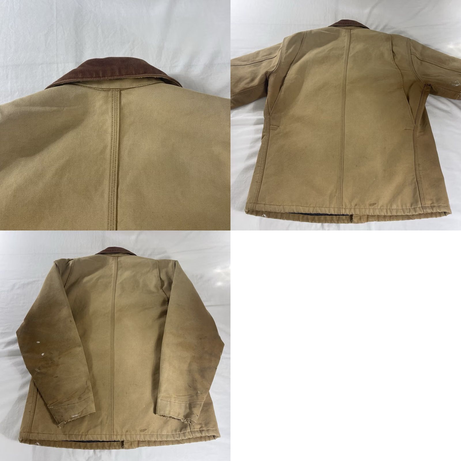 Carhartt Carhartt Mens L Reg Chore Jacket Distressed Duck Canvas Blanket Lined C001 BRN Size US L / EU 52-54 / 3 - 10 Thumbnail